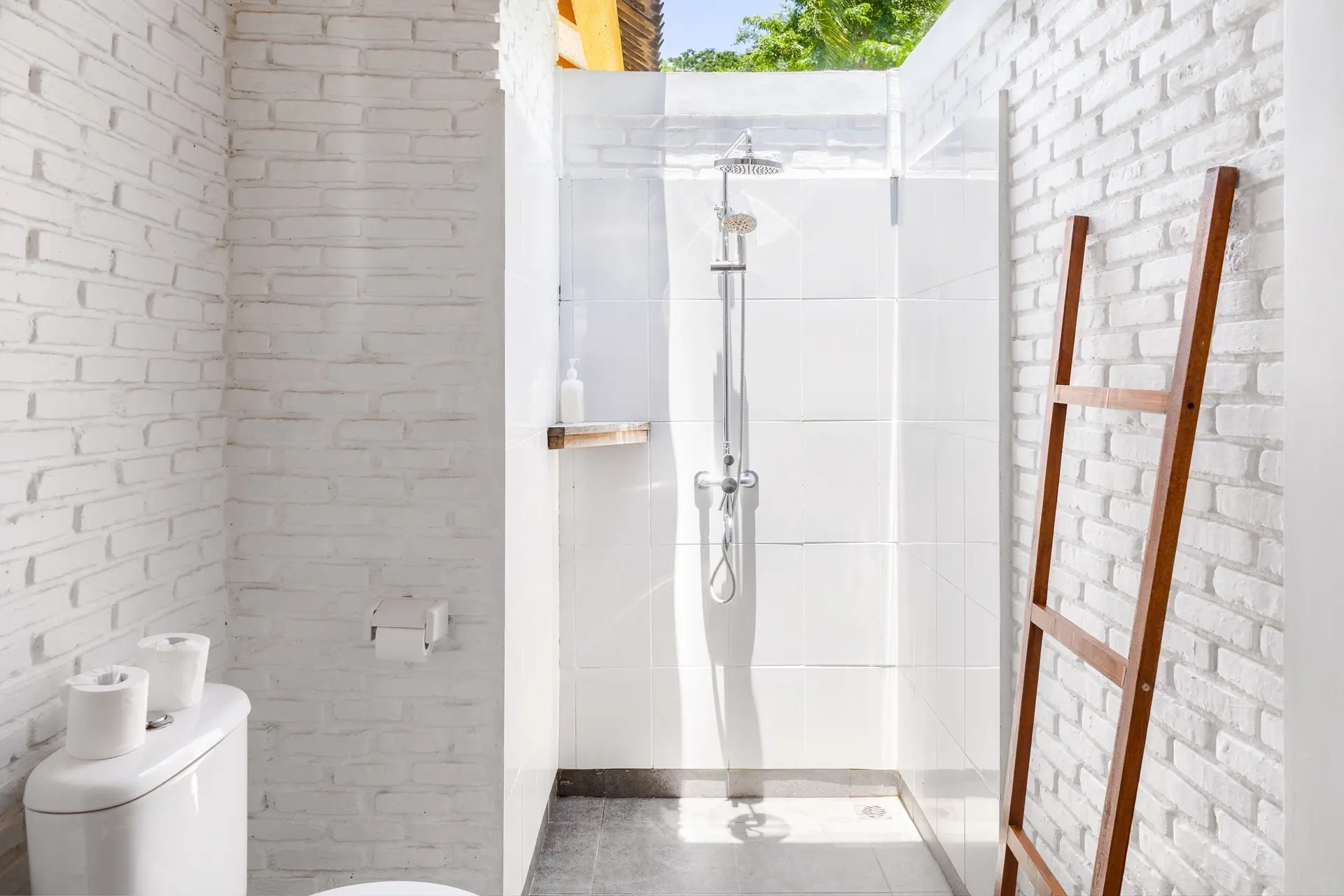 Bathroom at White Sands Beach Resort in Lembeh, Indonesia
