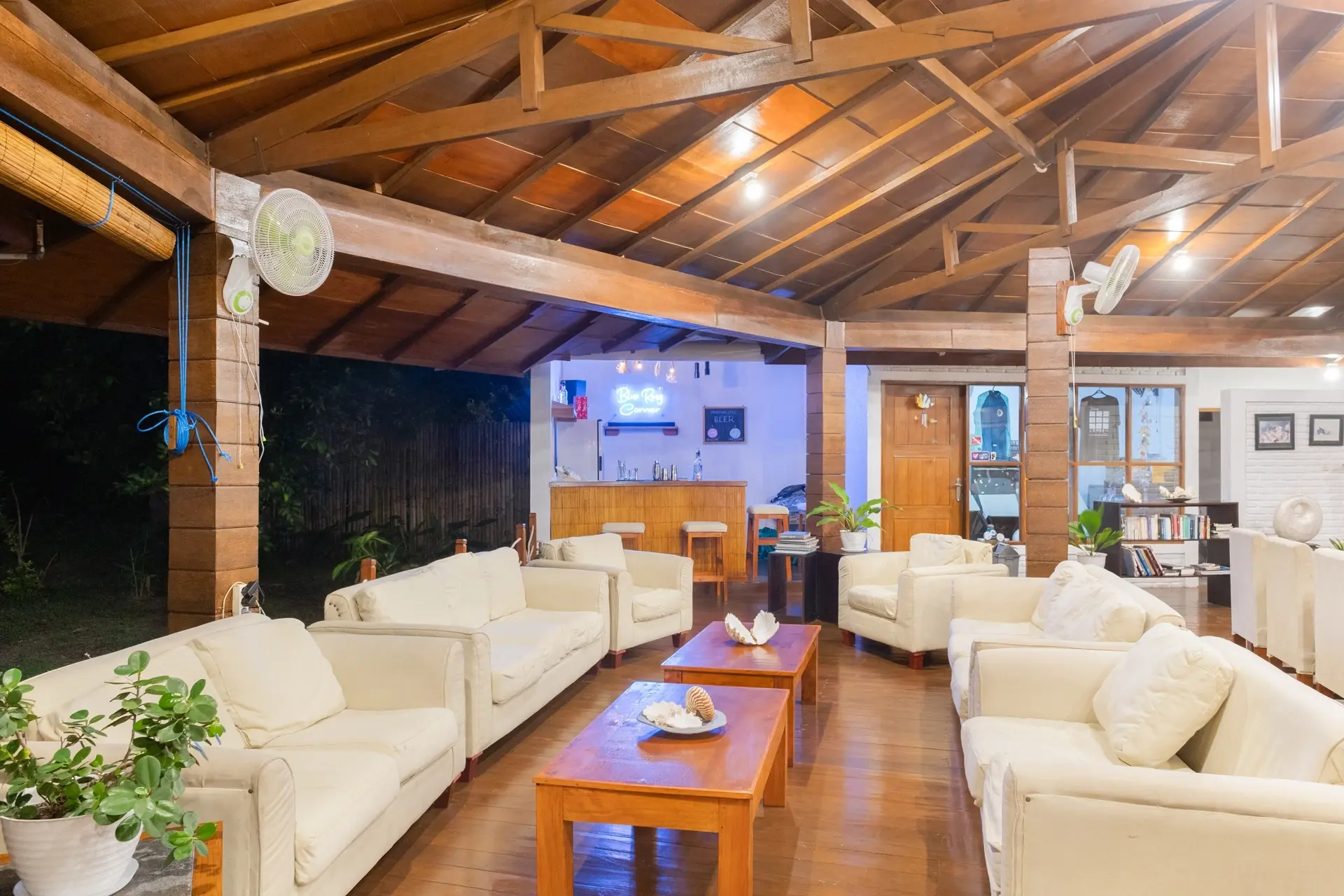 Restaurant at White Sands Beach Resort in Lembeh, Indonesia