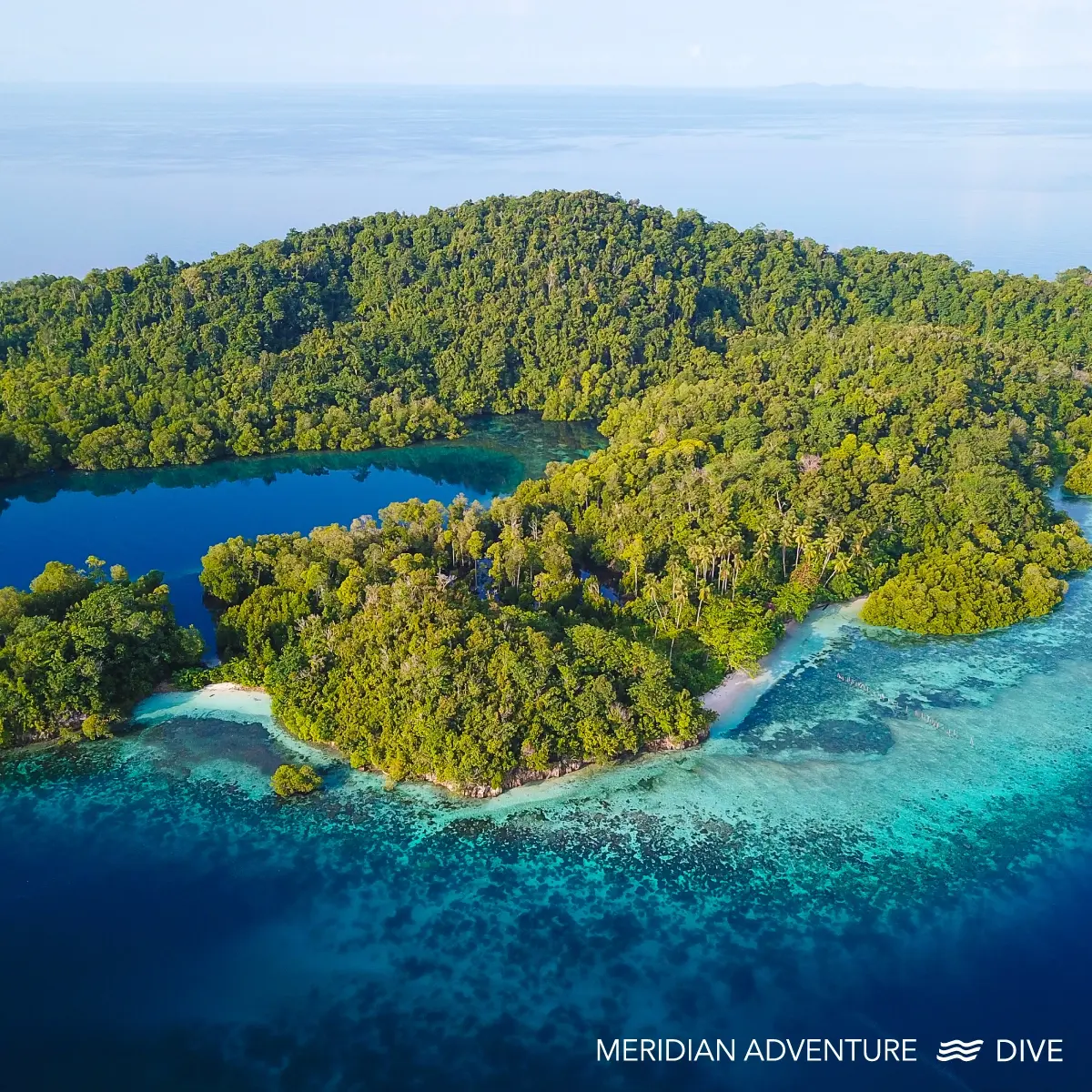 Local island near Meridian Adventure Dive Resort in Indonesia