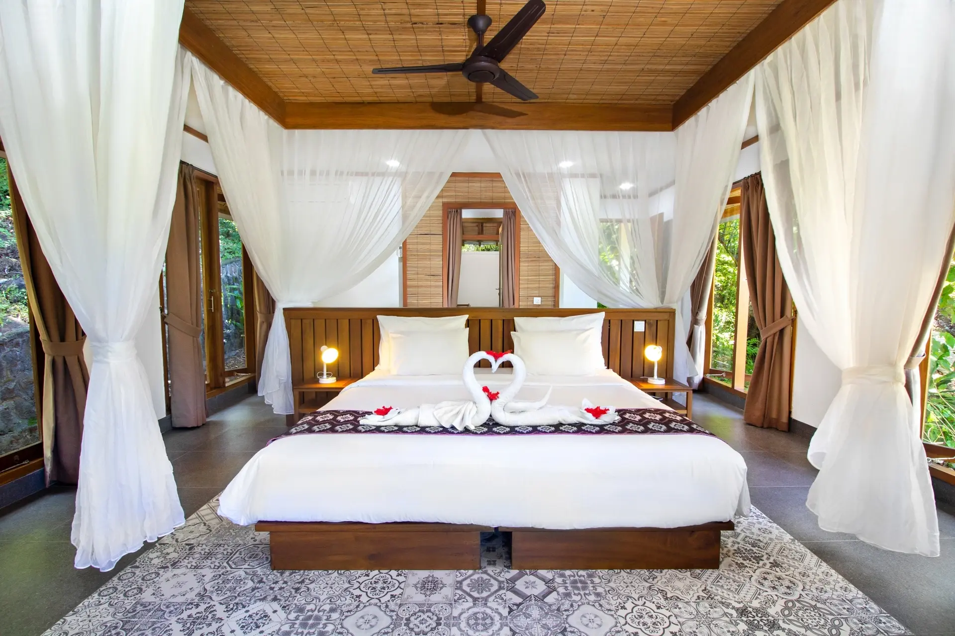 Premium hillside cottage bedroom at Murex Bangka Resort in Indonesia