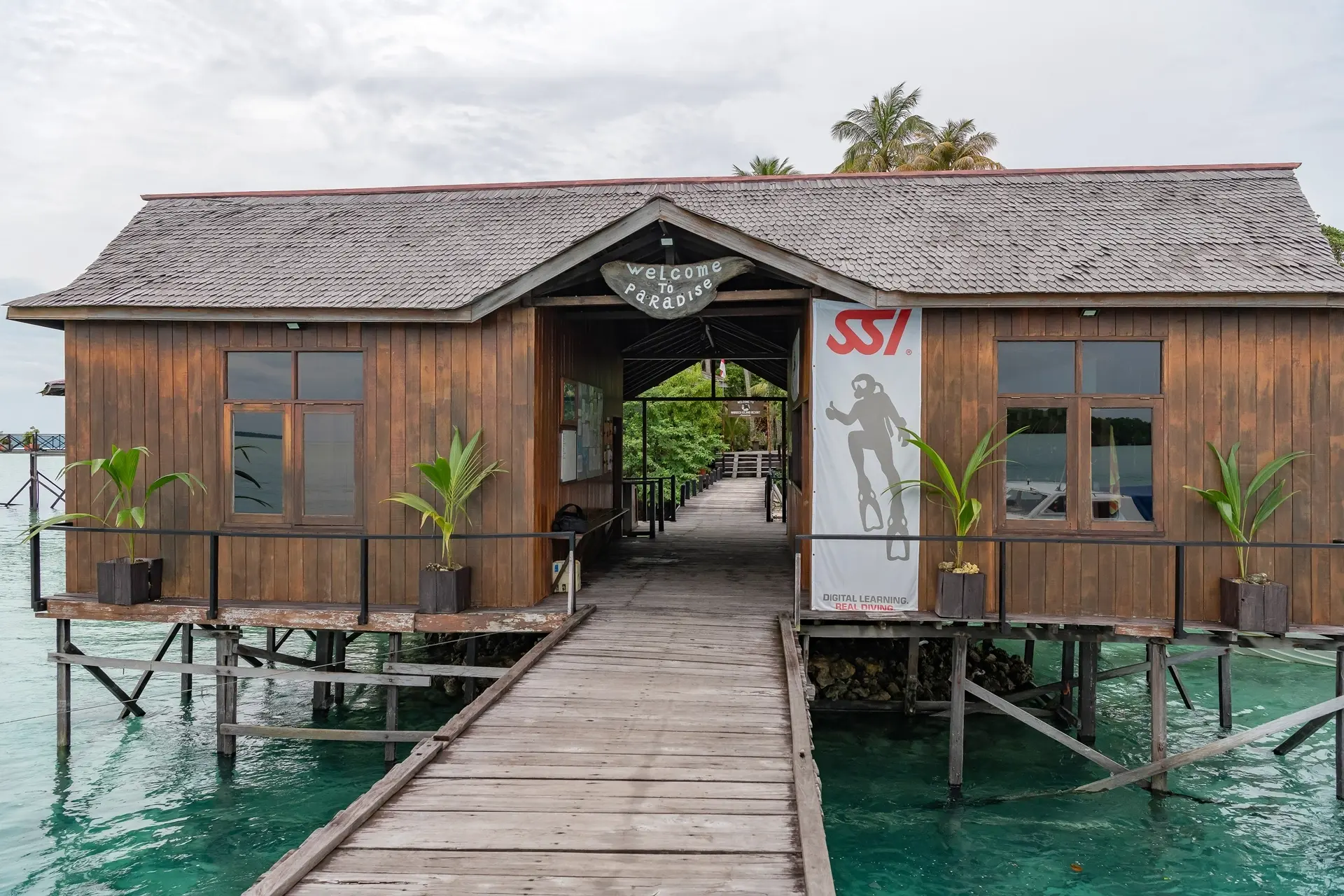 Dive centre at Nabucco Island Resort in Maratua, Indonesia