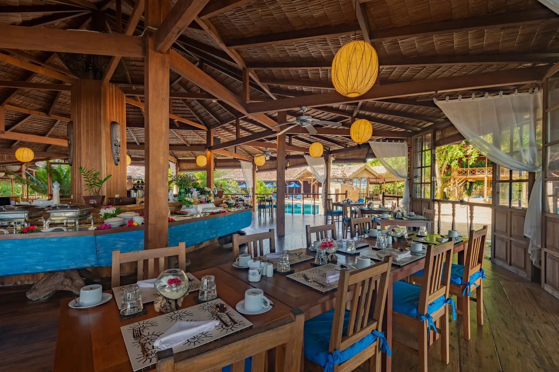 Restaurant at Siladen Resort & Spa in Indonesia