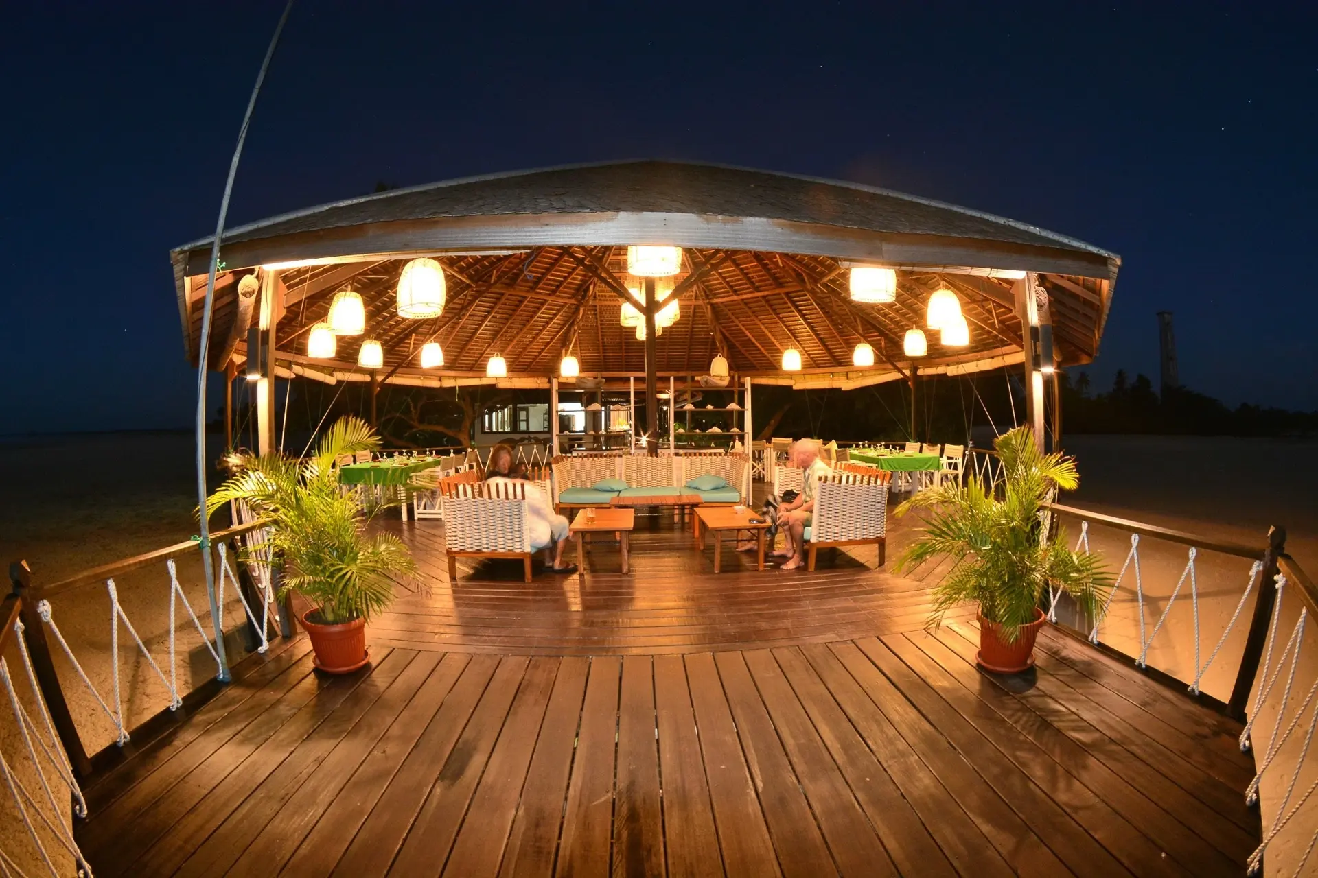 Restaurant at Virgin Cocoa Island Resort in Derawan, Indonesia