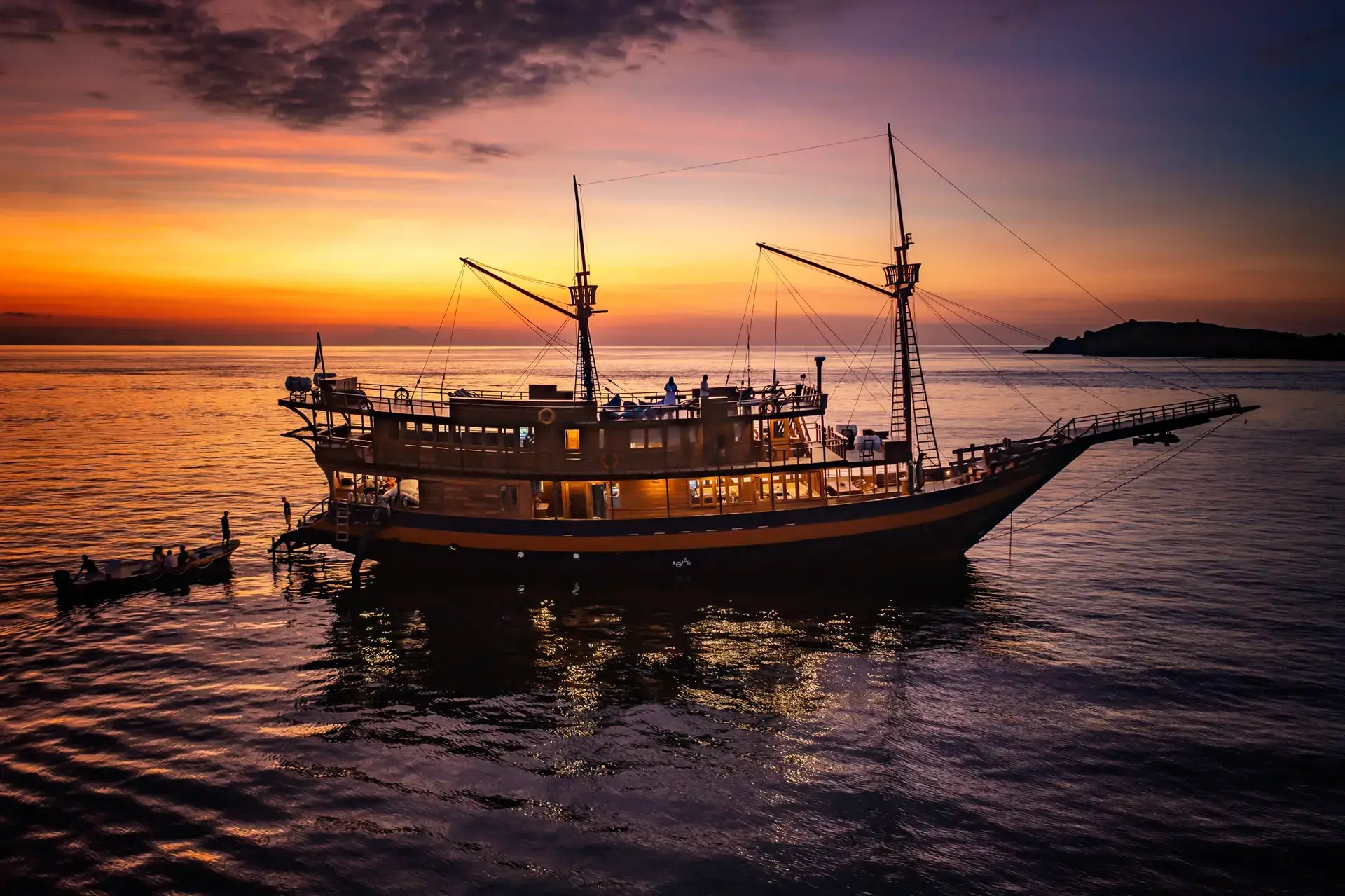 External view of Malaillo at sunset, Indonesia.