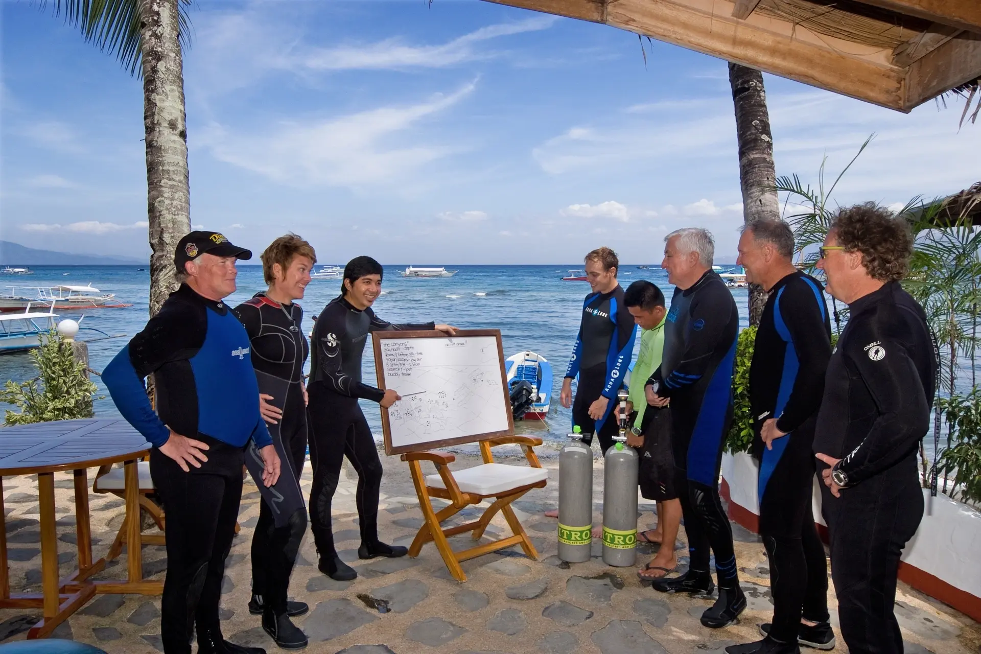 Briefing area at Atlantis Dive Resort in Puerto Galera, the Philippines