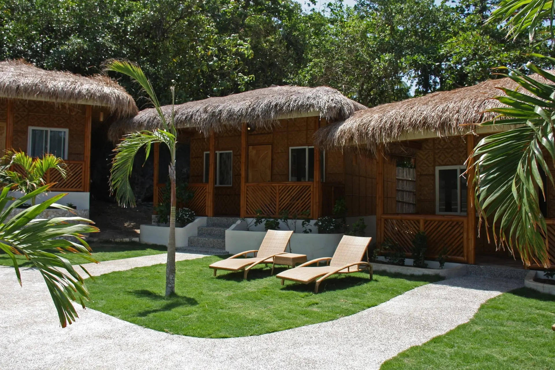 Bungalows at Magic Oceans Resort in Bohol, the Philippines