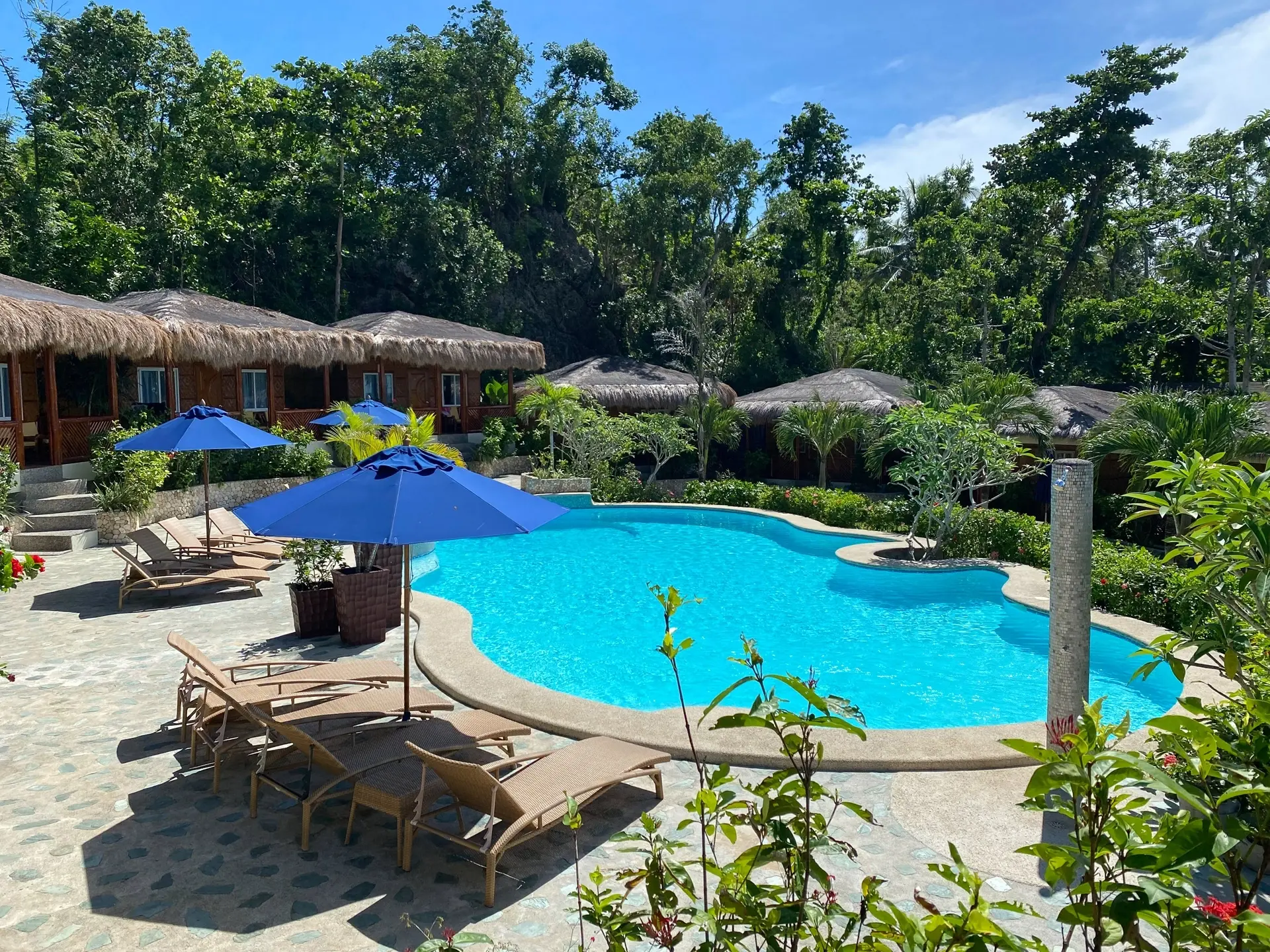 Swimming pool at Magic Oceans Resort in Bohol, the Philippines