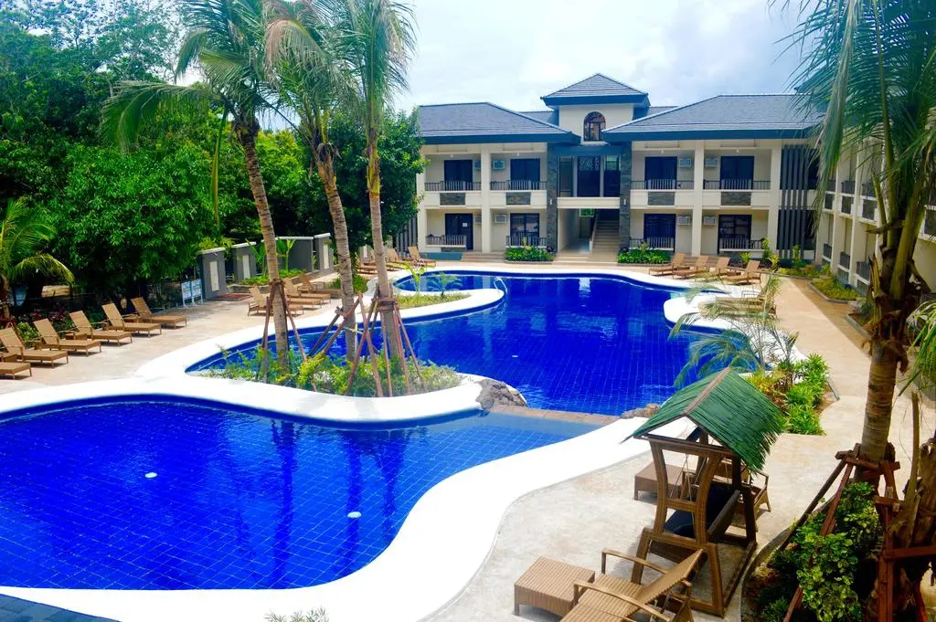 Swimming pool at Westown Lagoon in Coron, the Philippines