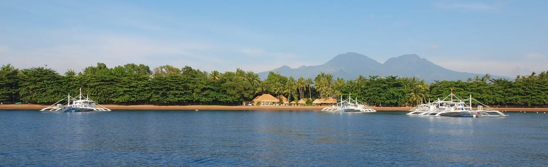Panorama of Pura Vida Resort in Dauin, the Philippines