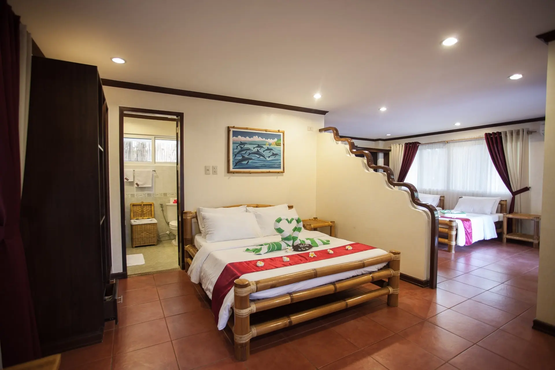 Bedroom at Pura Vida Resort in Dauin, the Philippines