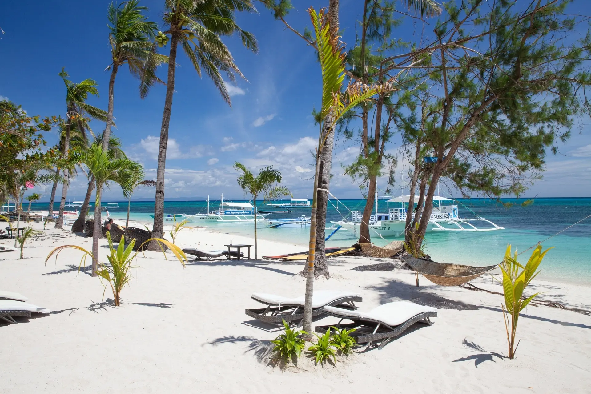 Hammocks at Ocean Vida Resort in Malapascua, the Philippines