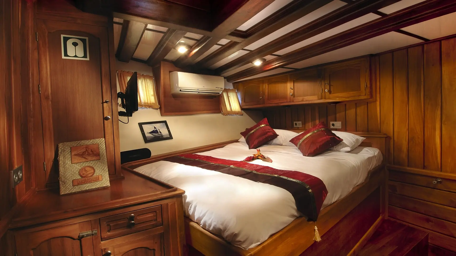 A double bed cabin on Philippine Siren.