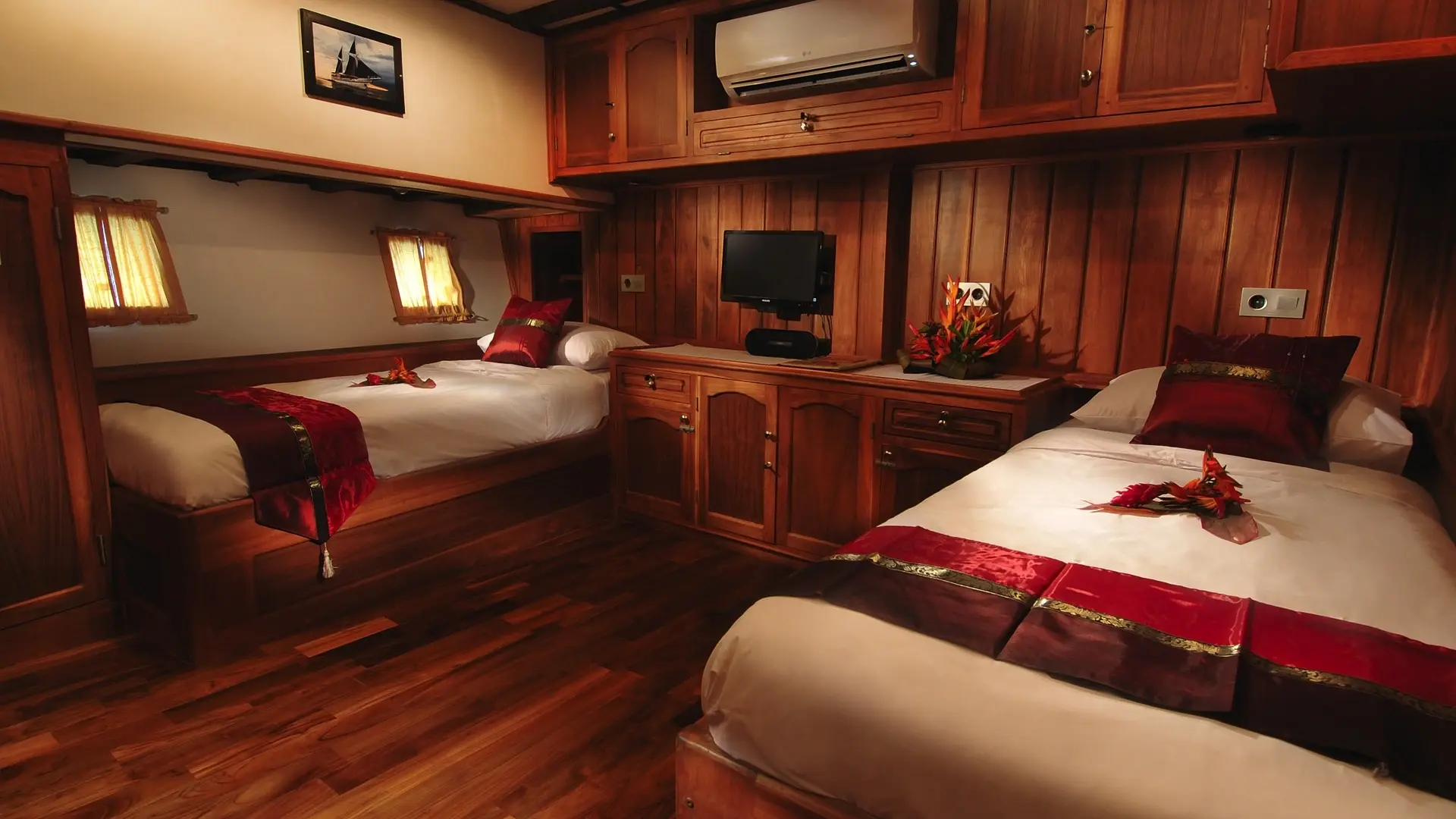 View of a twin cabin on Philippine Siren.