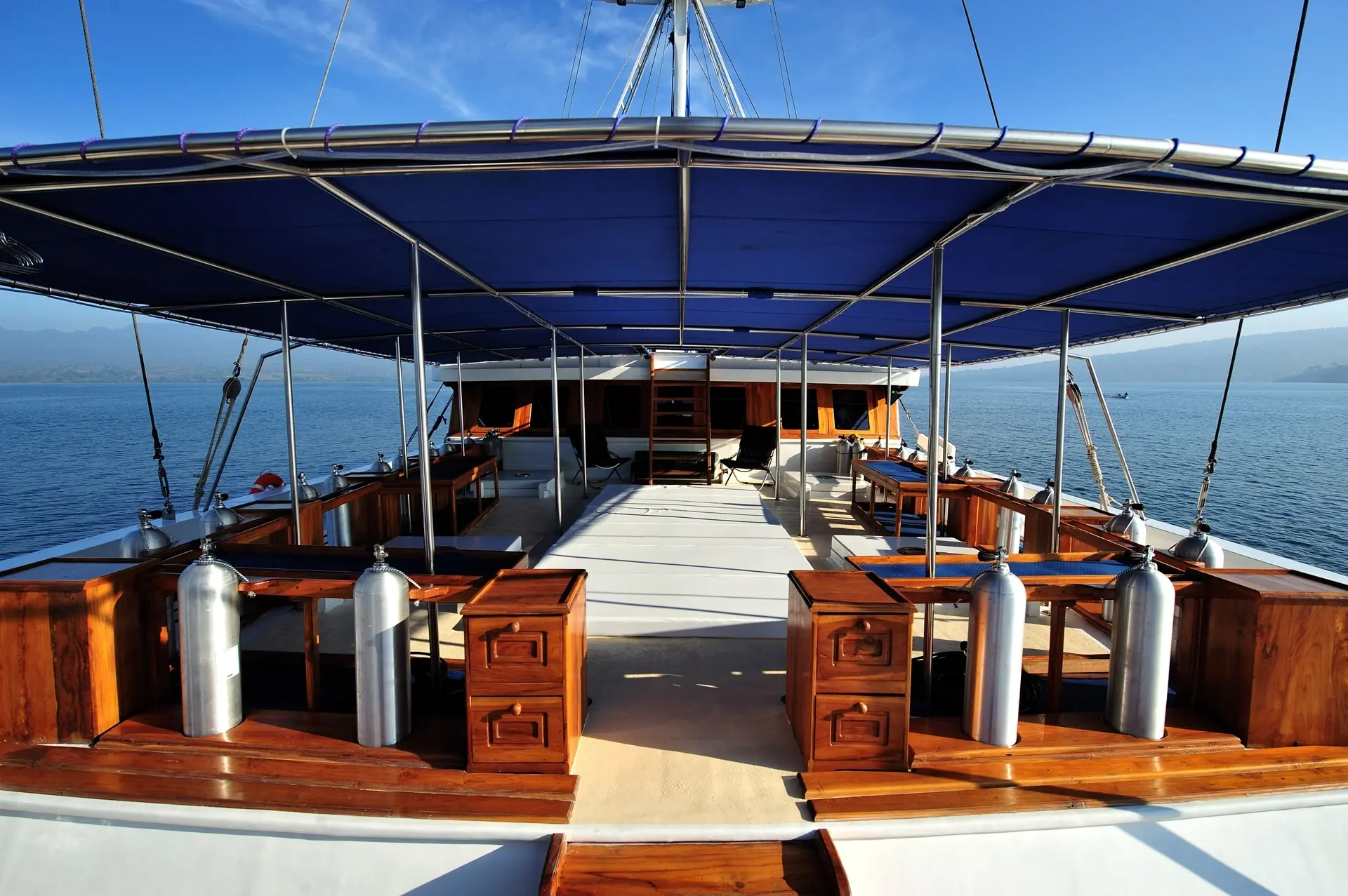 View of the dive deck on Philippine Siren.
