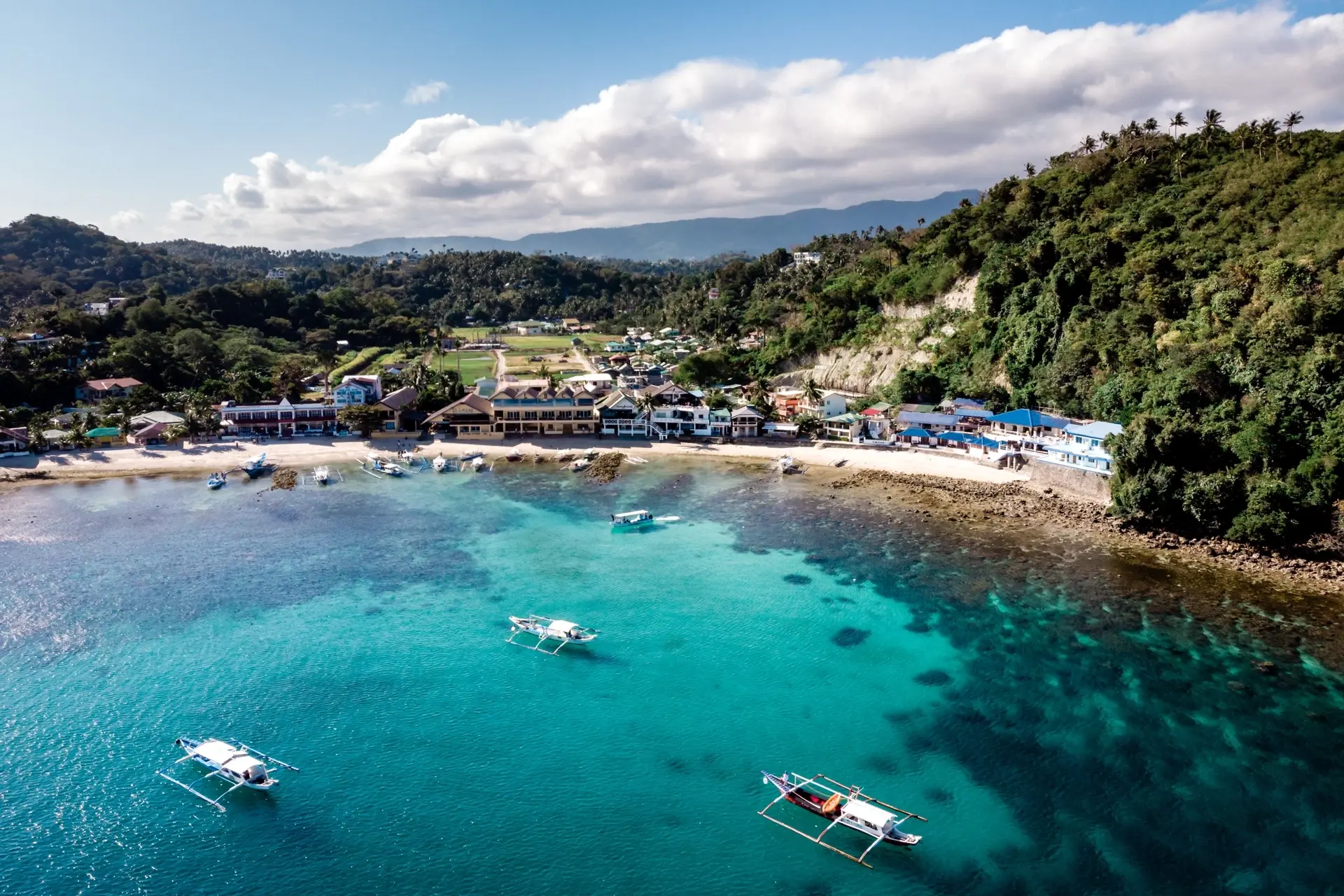 Aerial of Scandi Divers Resort in Puerto Galera, the Philippines