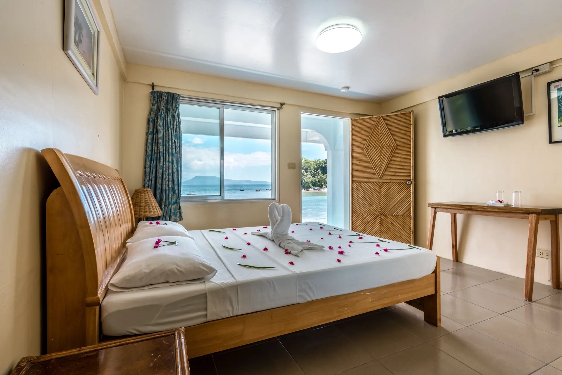 Deluxe bedroom at Scandi Divers Resort in Puerto Galera, the Philippines