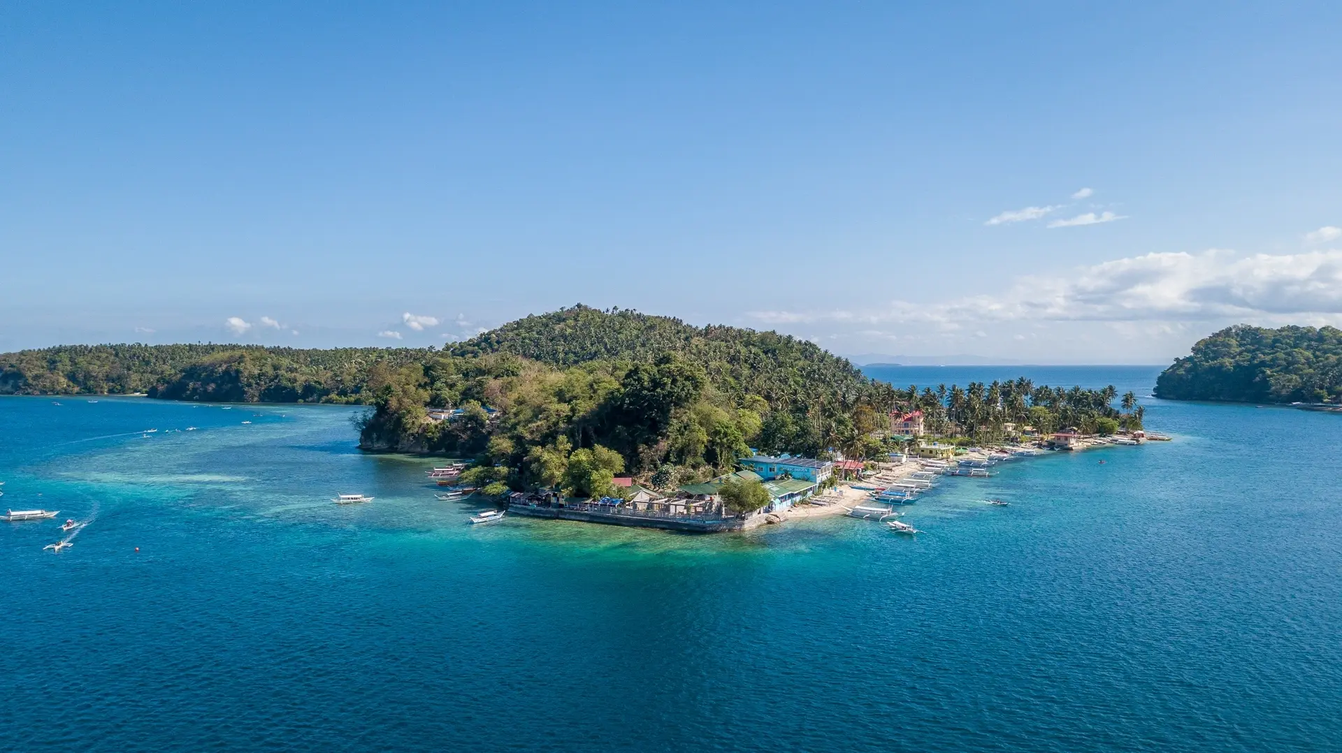 Aerial of Scandi Divers Resort in Puerto Galera, the Philippines