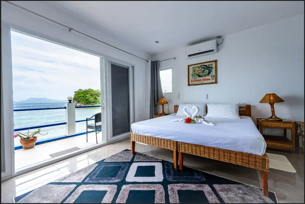 Oceanfront room at Scandi Divers Resort, Philippines