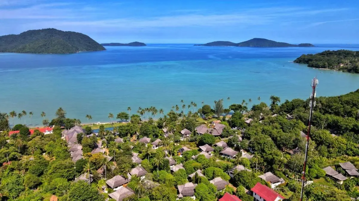 Aerial of The Vijitt Resort in Phuket, Thailand