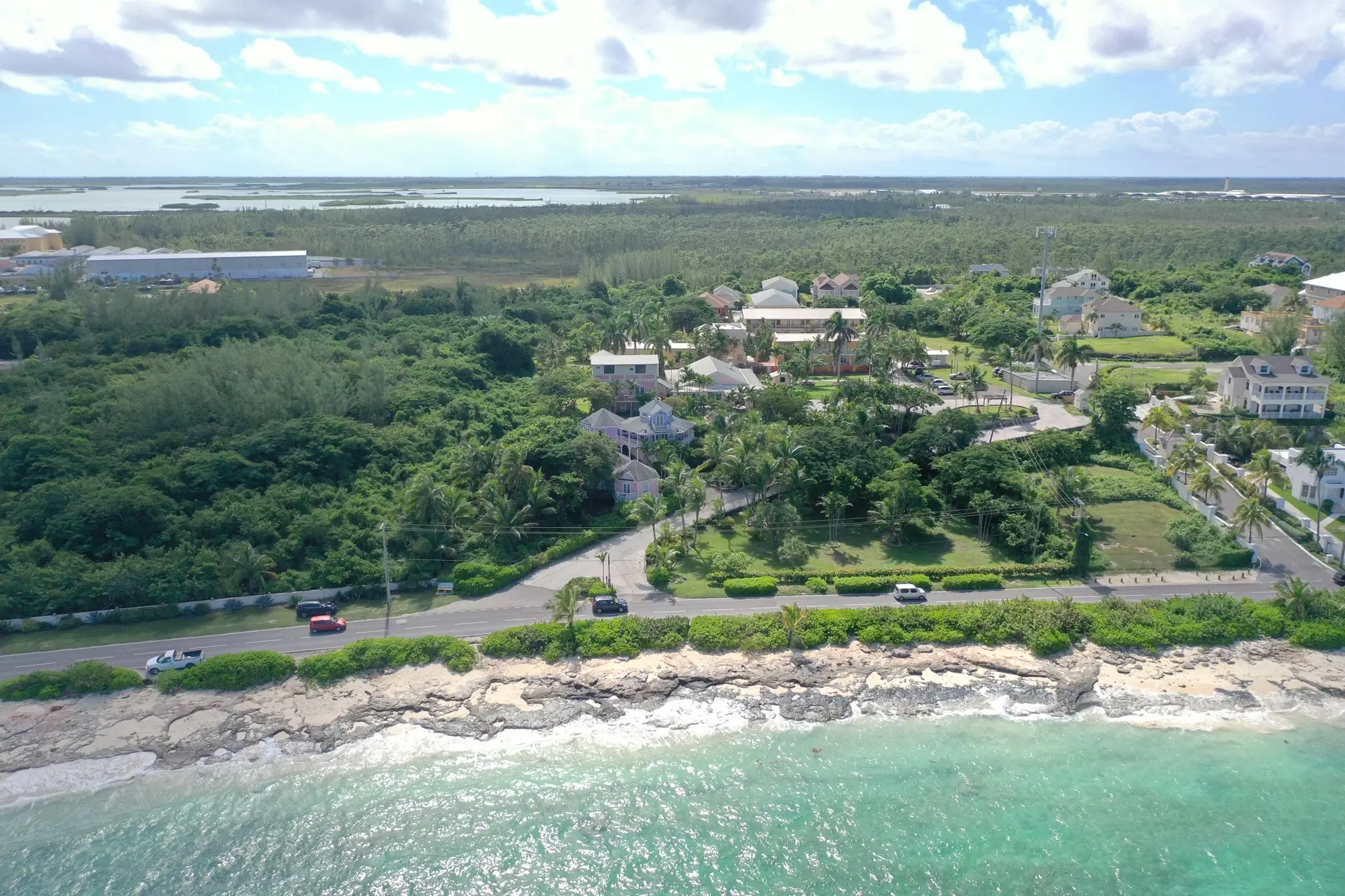 Aerial of Orange Hill Inn in Nassau, the Bahamas