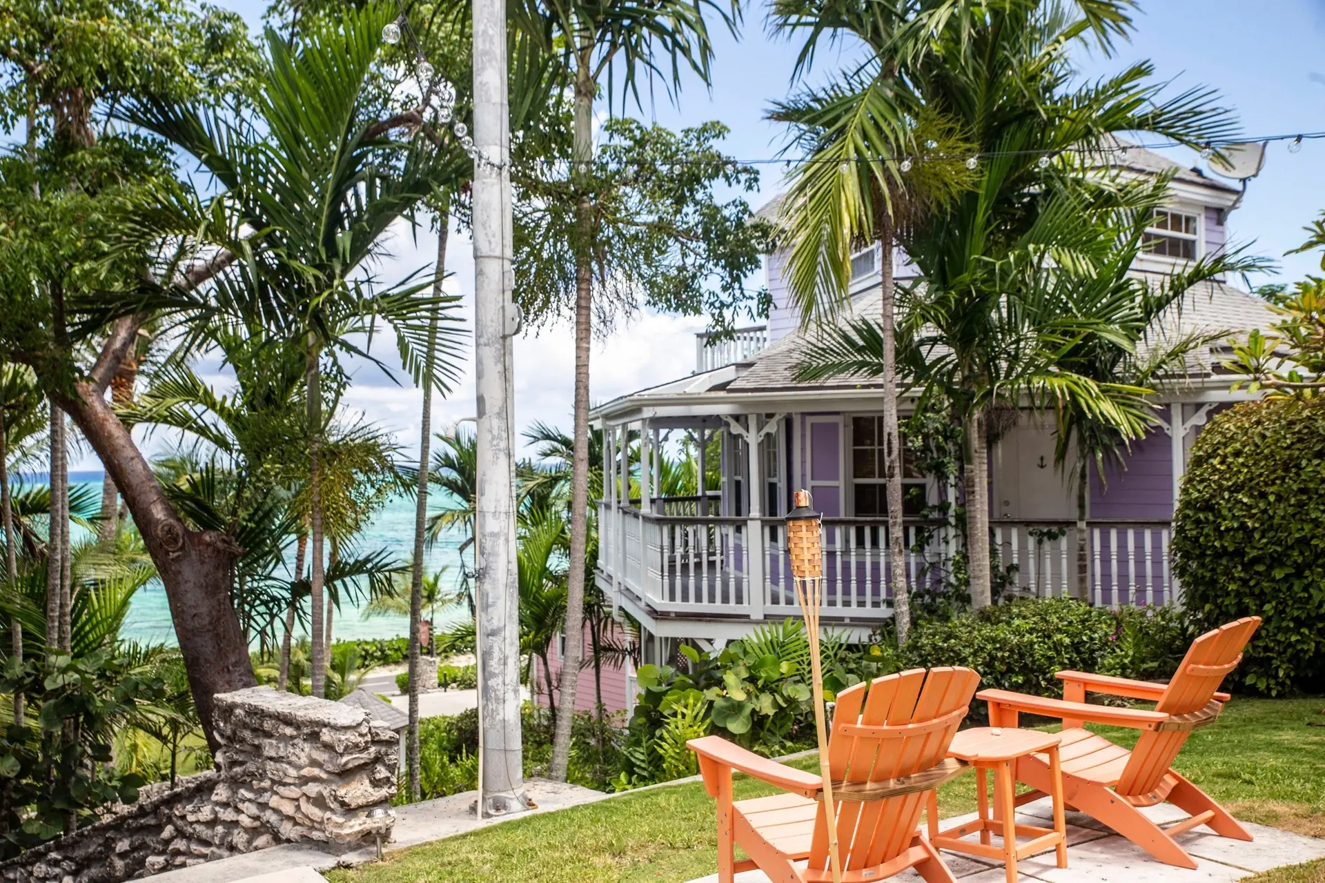 Terrace at Orange Hill Inn in Nassau, the Bahamas