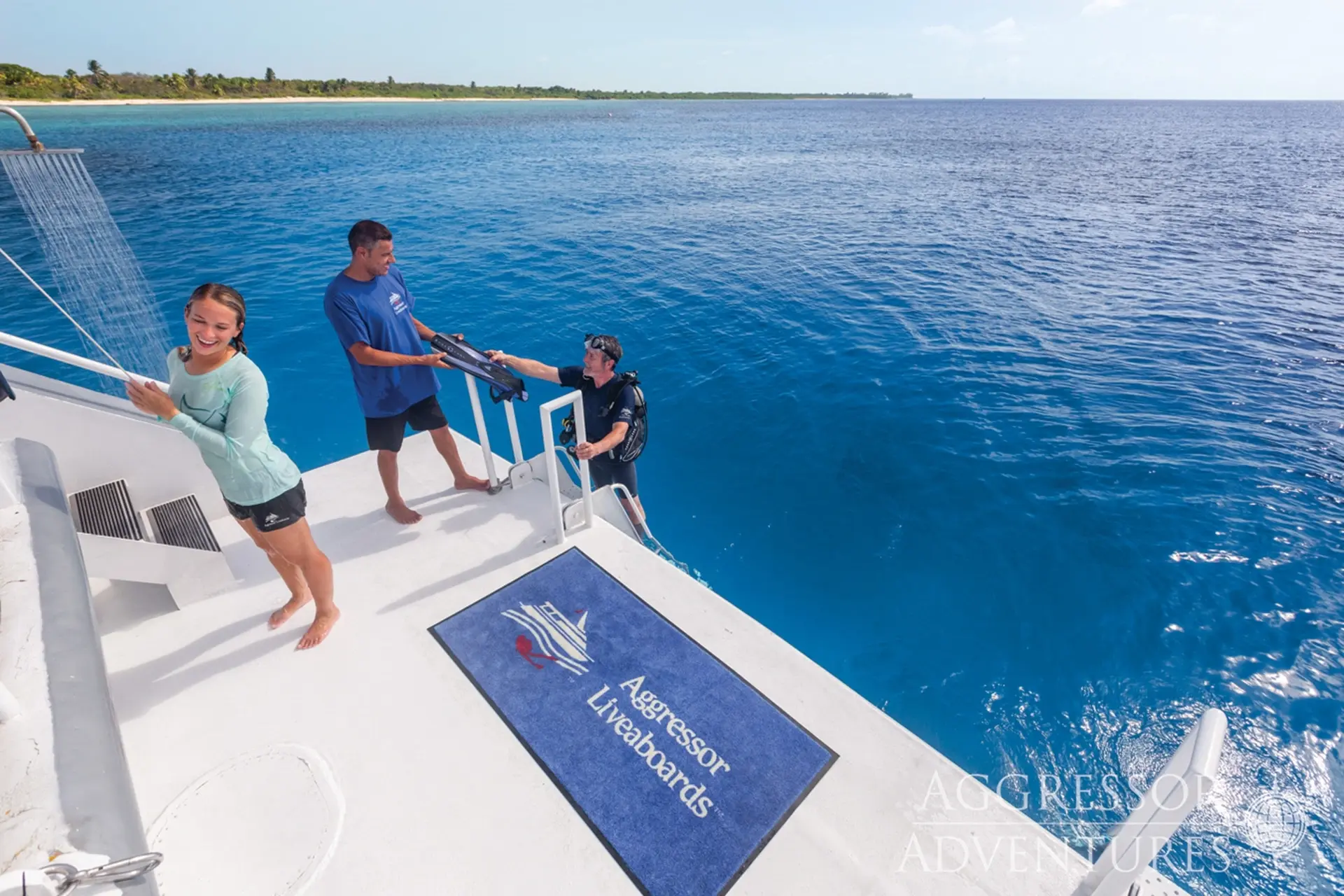 Dive platform on Bahamas Aggressor II, Bahamas