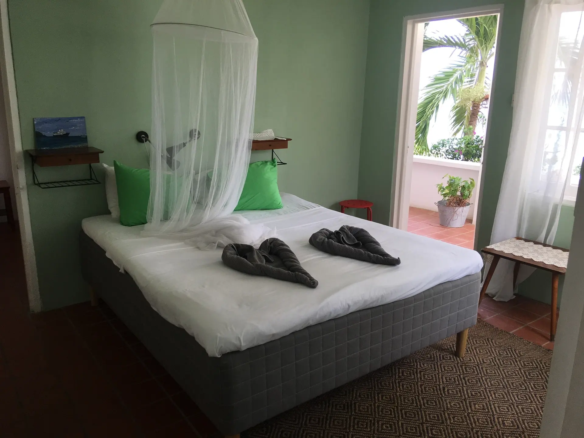Triple room at Green Roof Inn in the Caribbean island of Carriacou