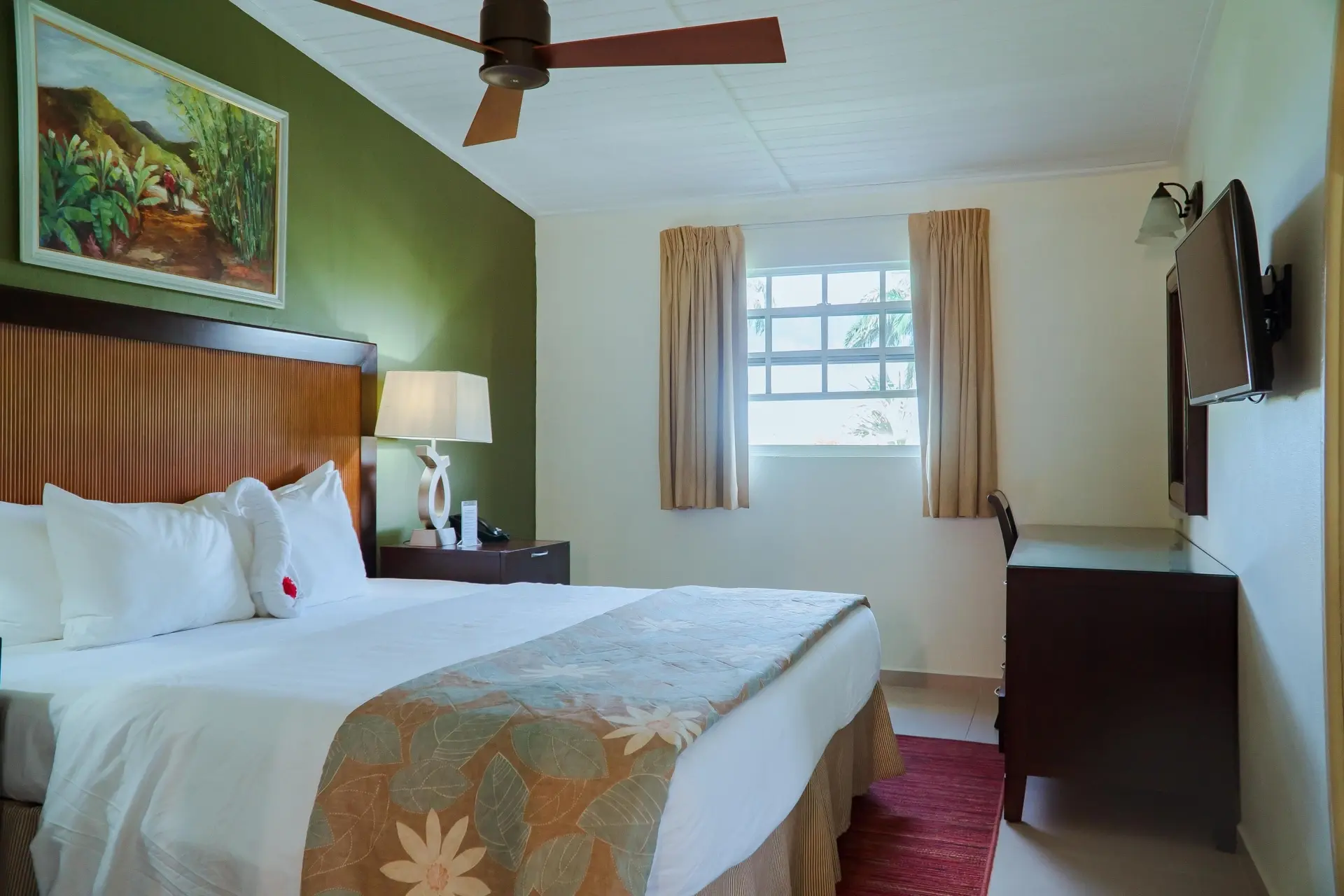 Double bedroom at Blue Horizons Garden Resort in Grenada