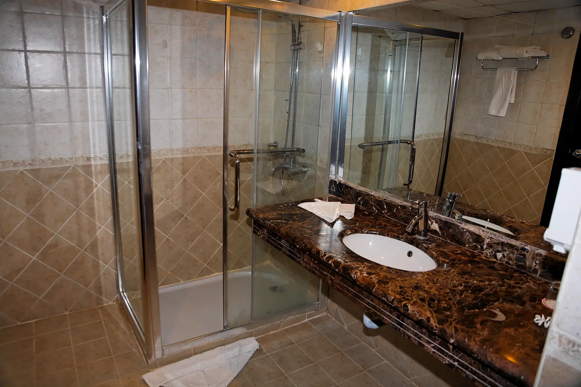 Standard bathroom at Coral Sun Beach Resort in Egypt