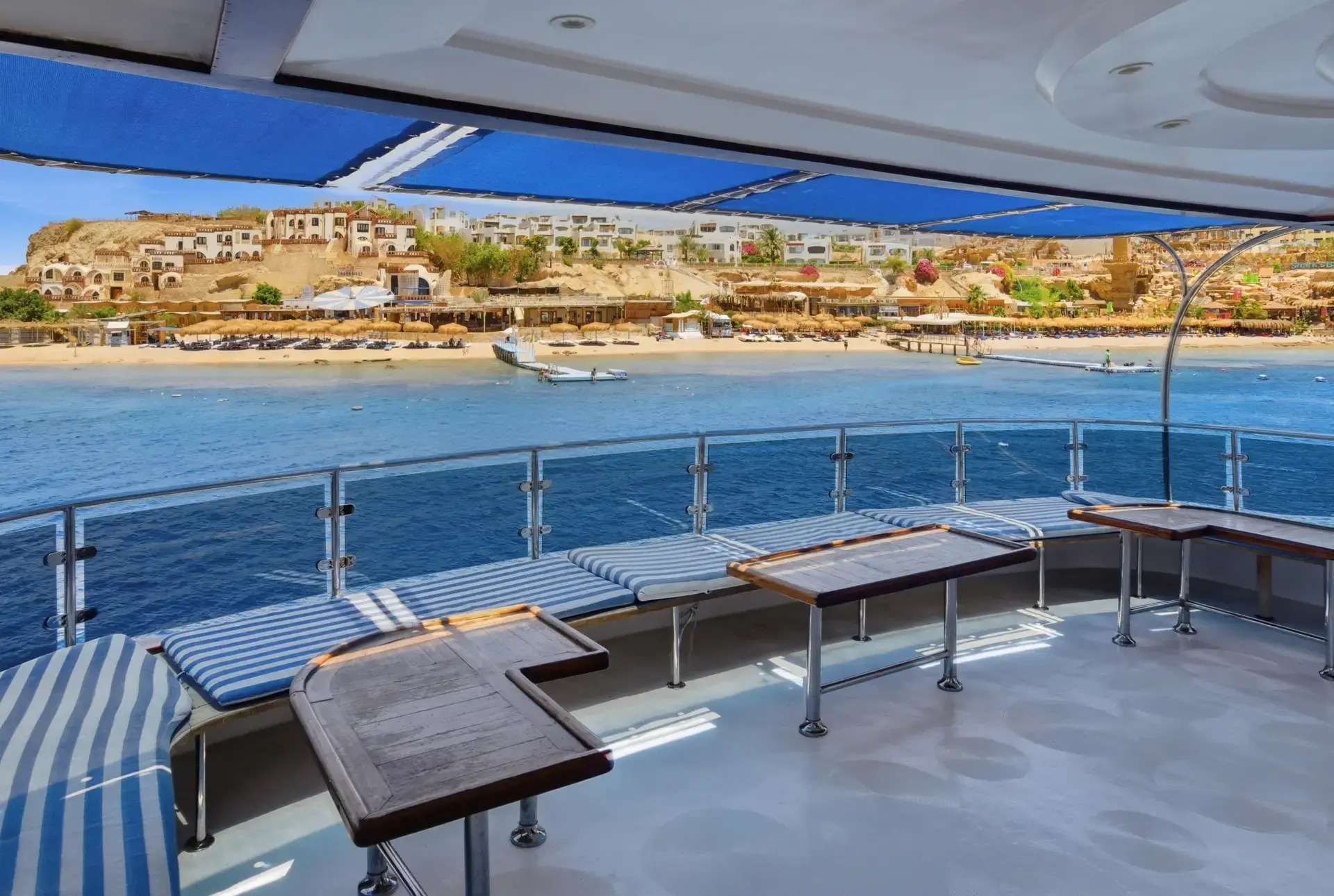 Deck seating on Freedom IV, Red Sea