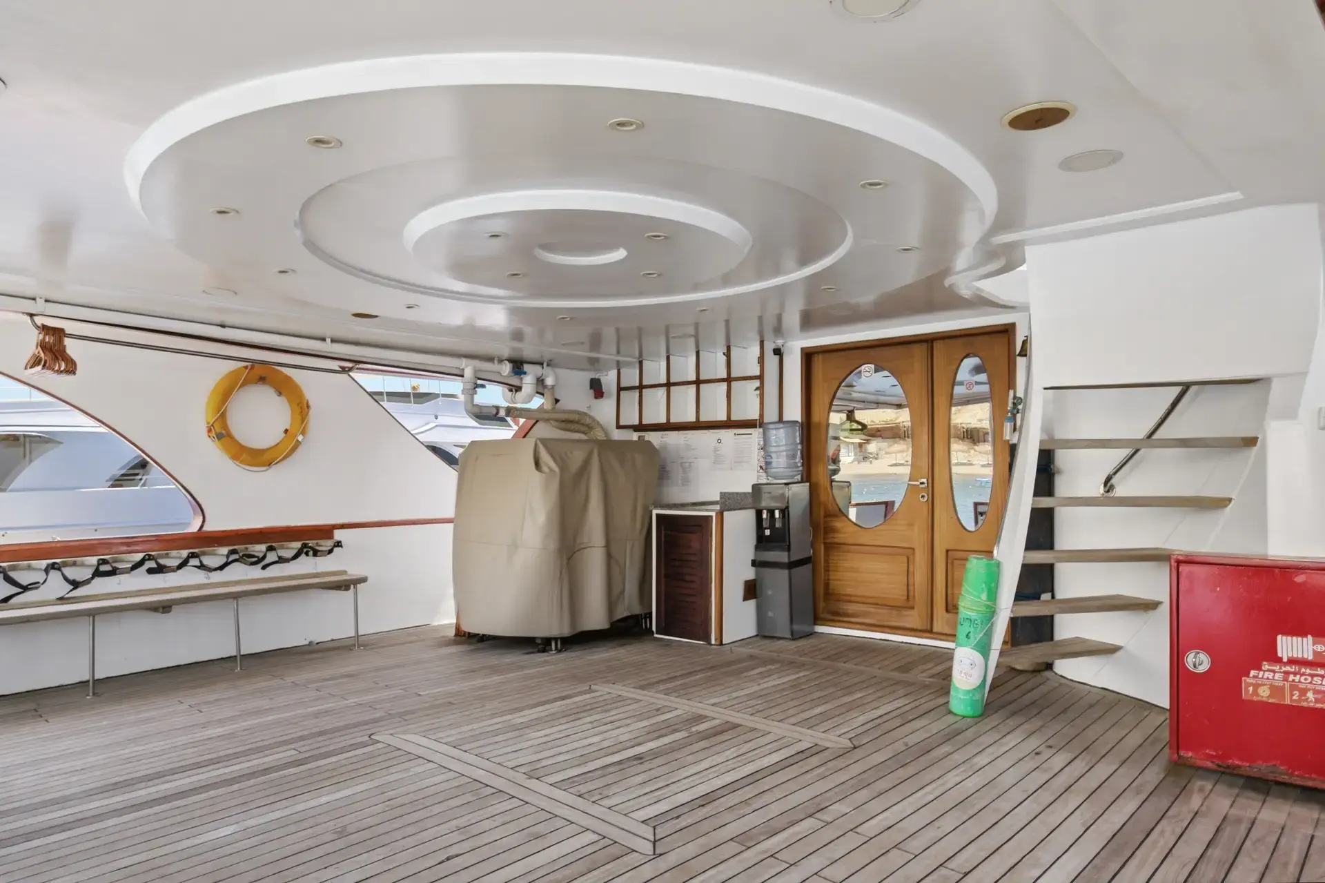 The dive deck on Freedom IV, Red Sea