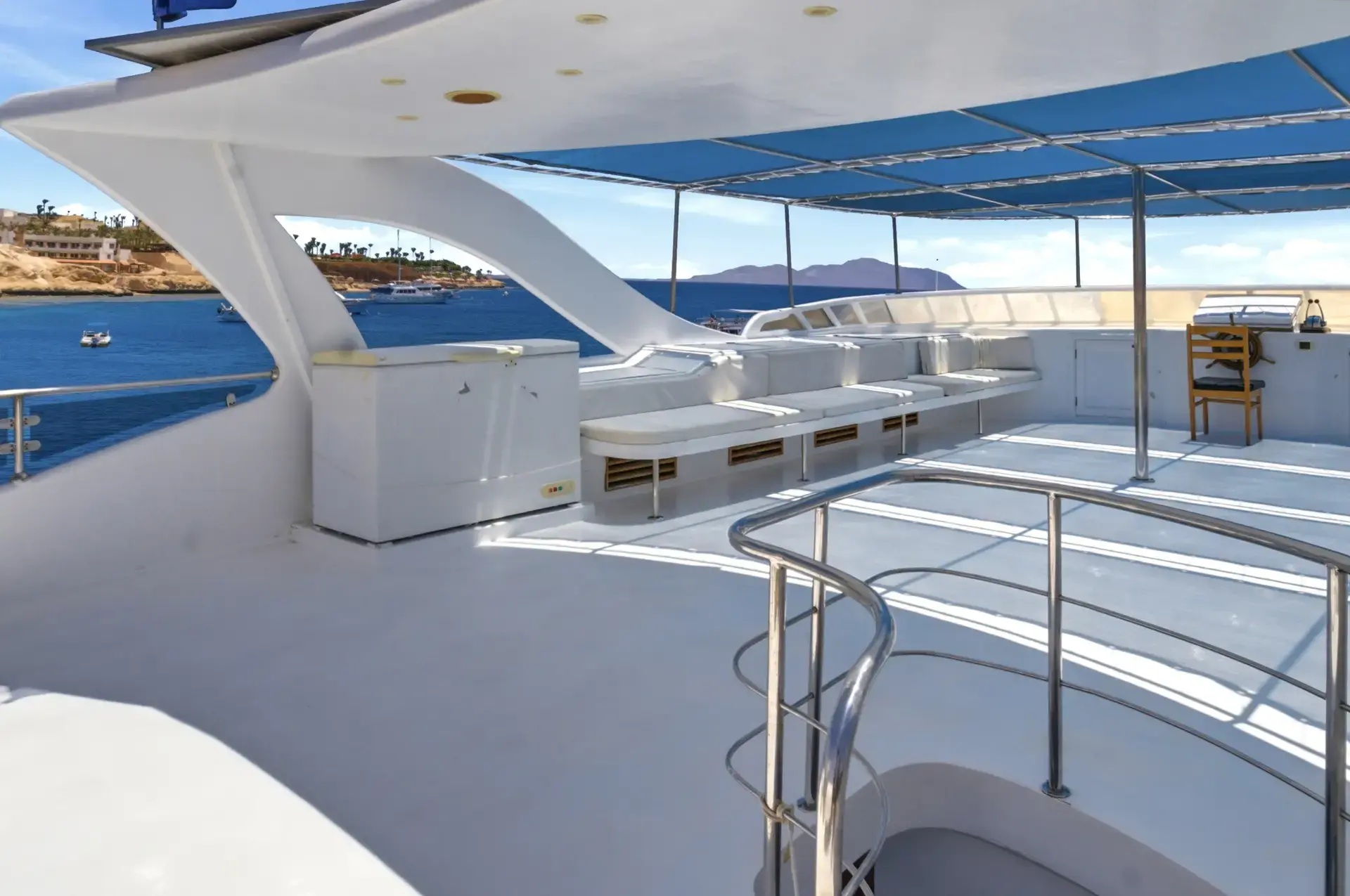 The top deck on Freedom IV, Red Sea