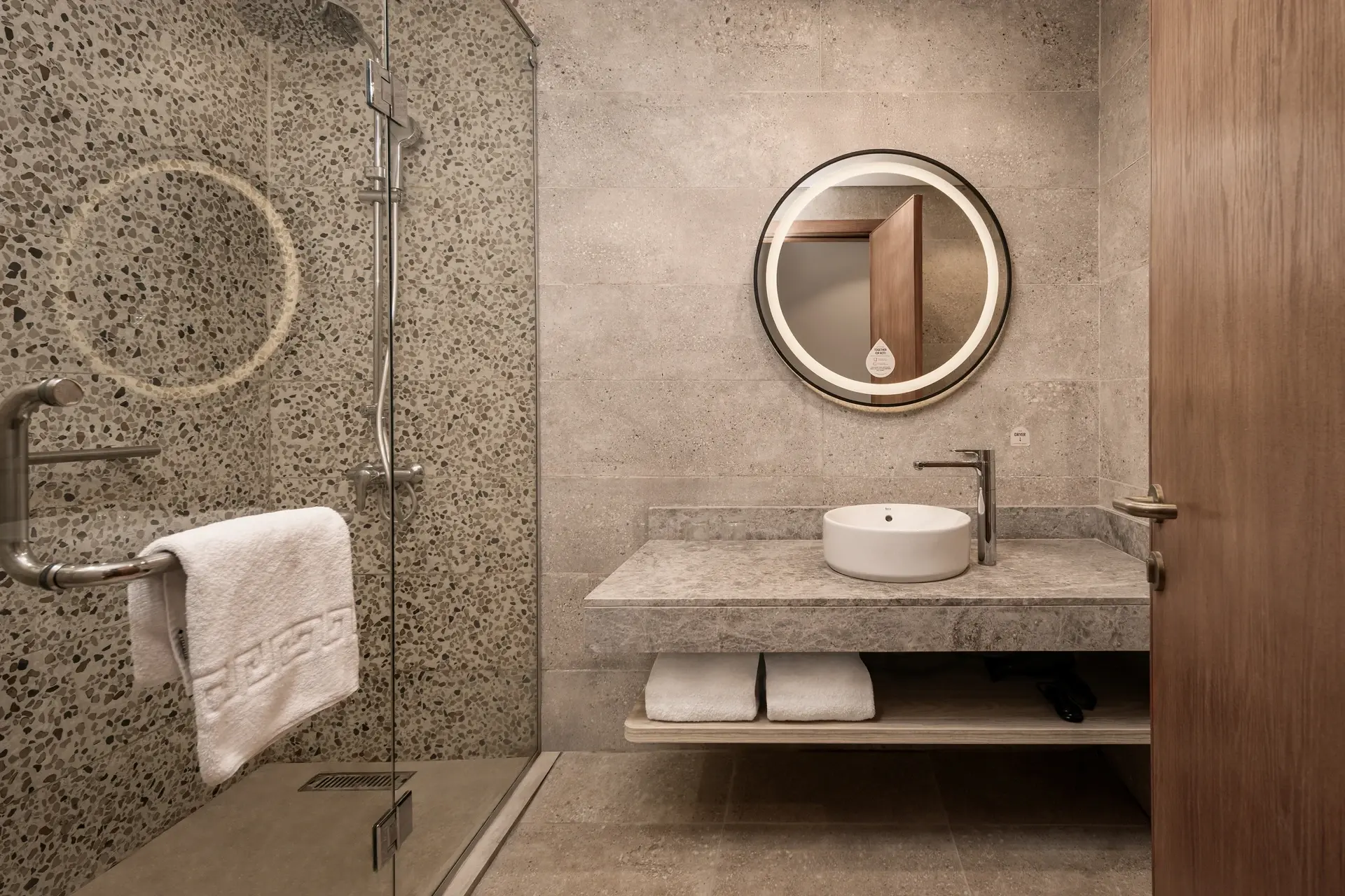 A bathroom at The Kaktus Hotel Soma Bay, Egypt.