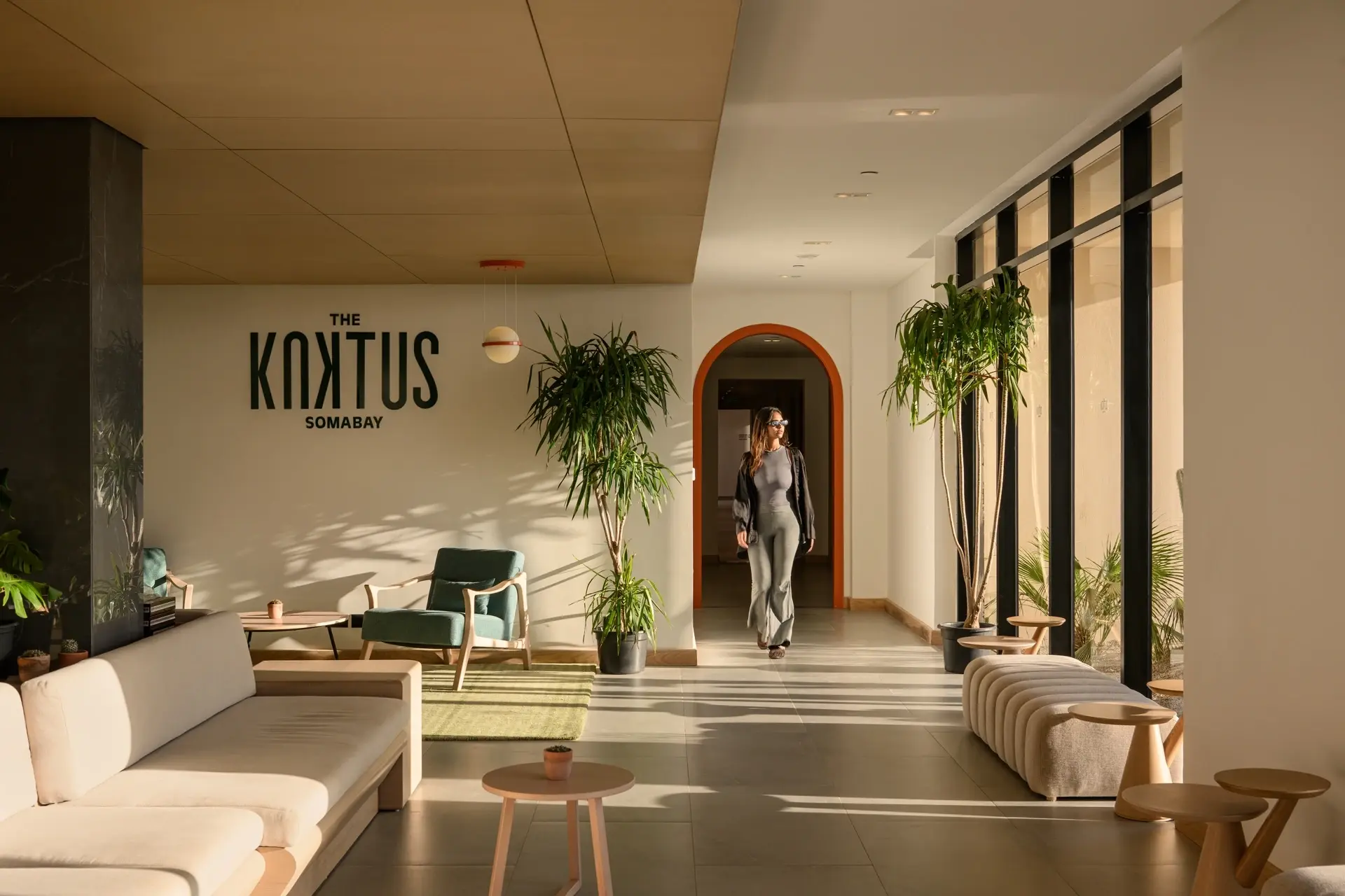 The lobby at The Kaktus Hotel Soma Bay, Egypt.