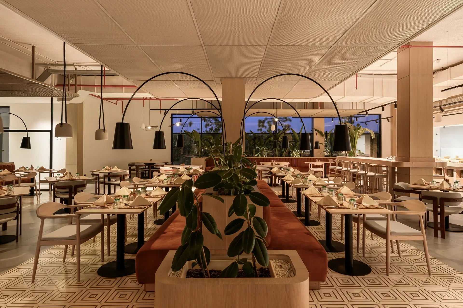 The restaurant at The Kaktus Hotel Soma Bay, Egypt.