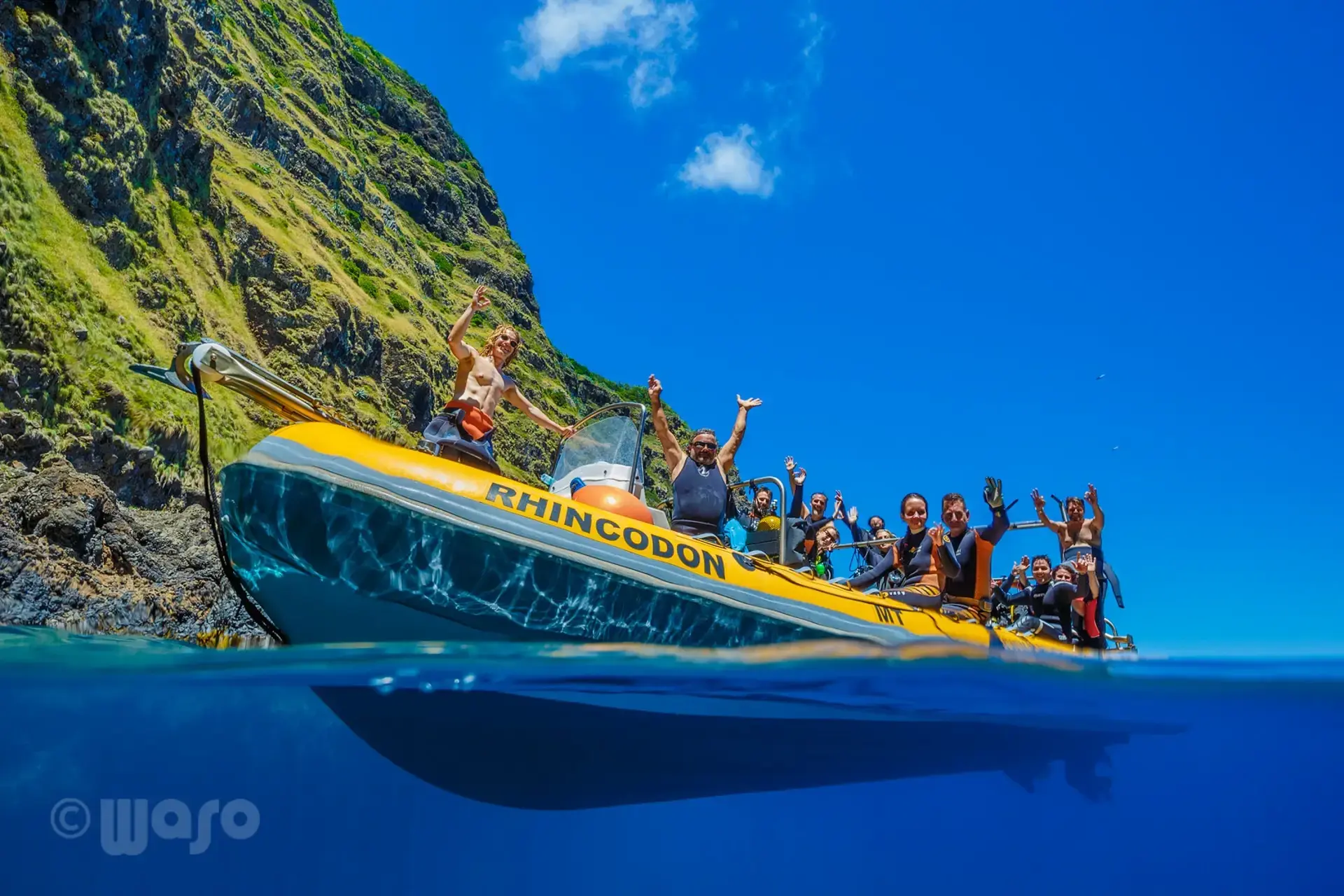 The Haliotis Santa Maria Dive Centre RIB, in the Azores