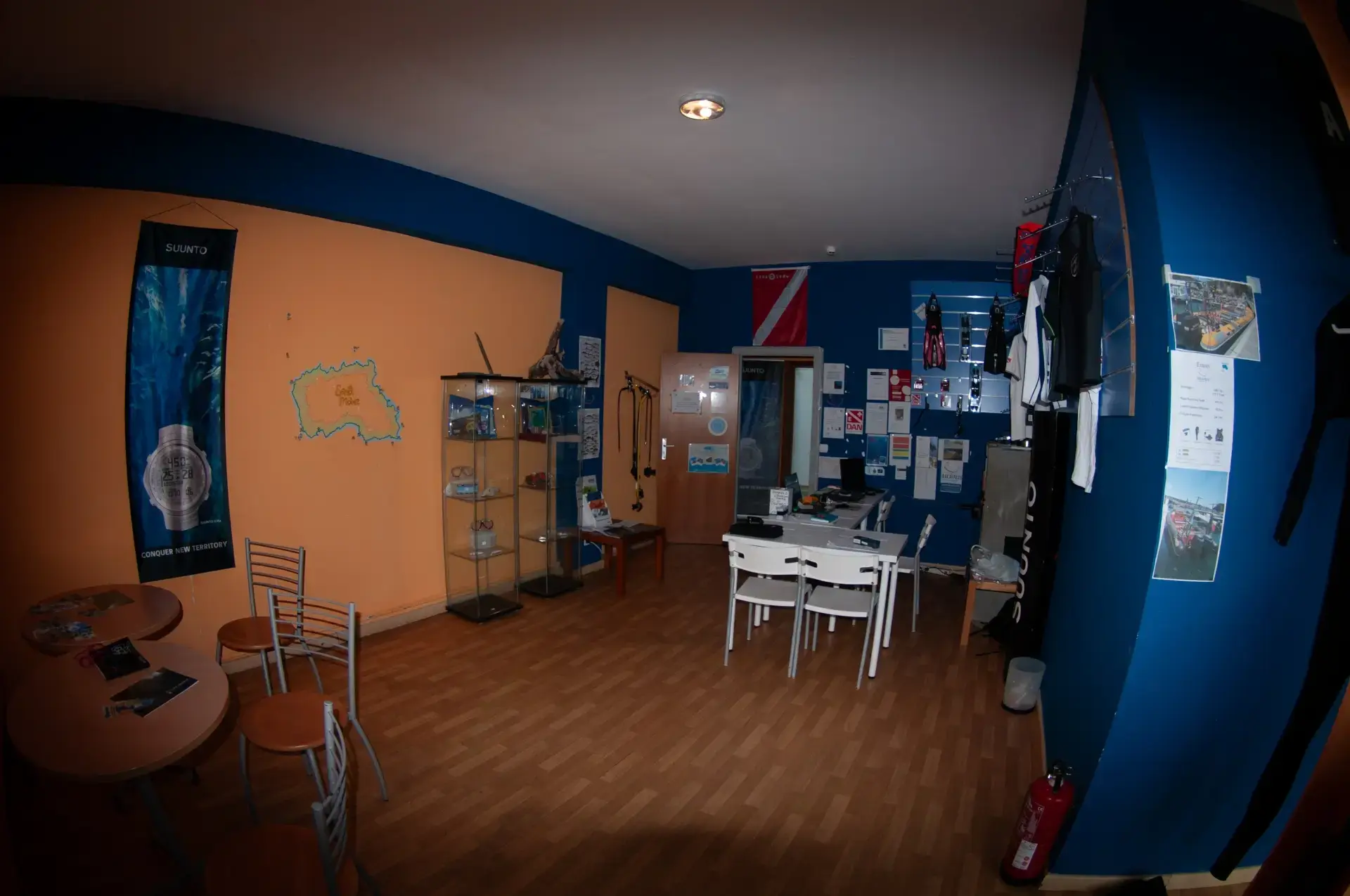 Interior view of Haliotis Santa Maria Dive Centre, Azores