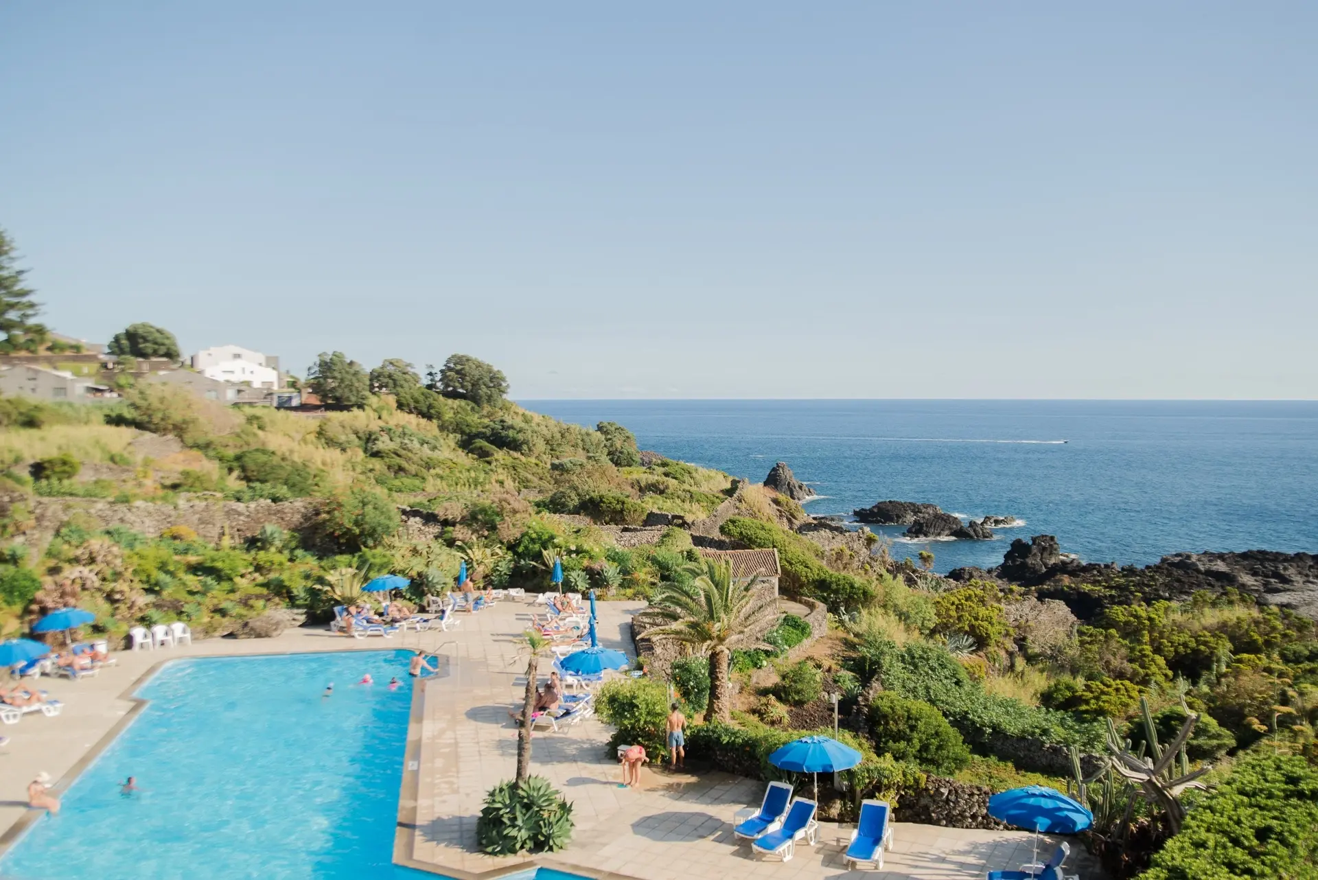 Swimming pool at Hotel Caloura in Aqua de Pau, Azores