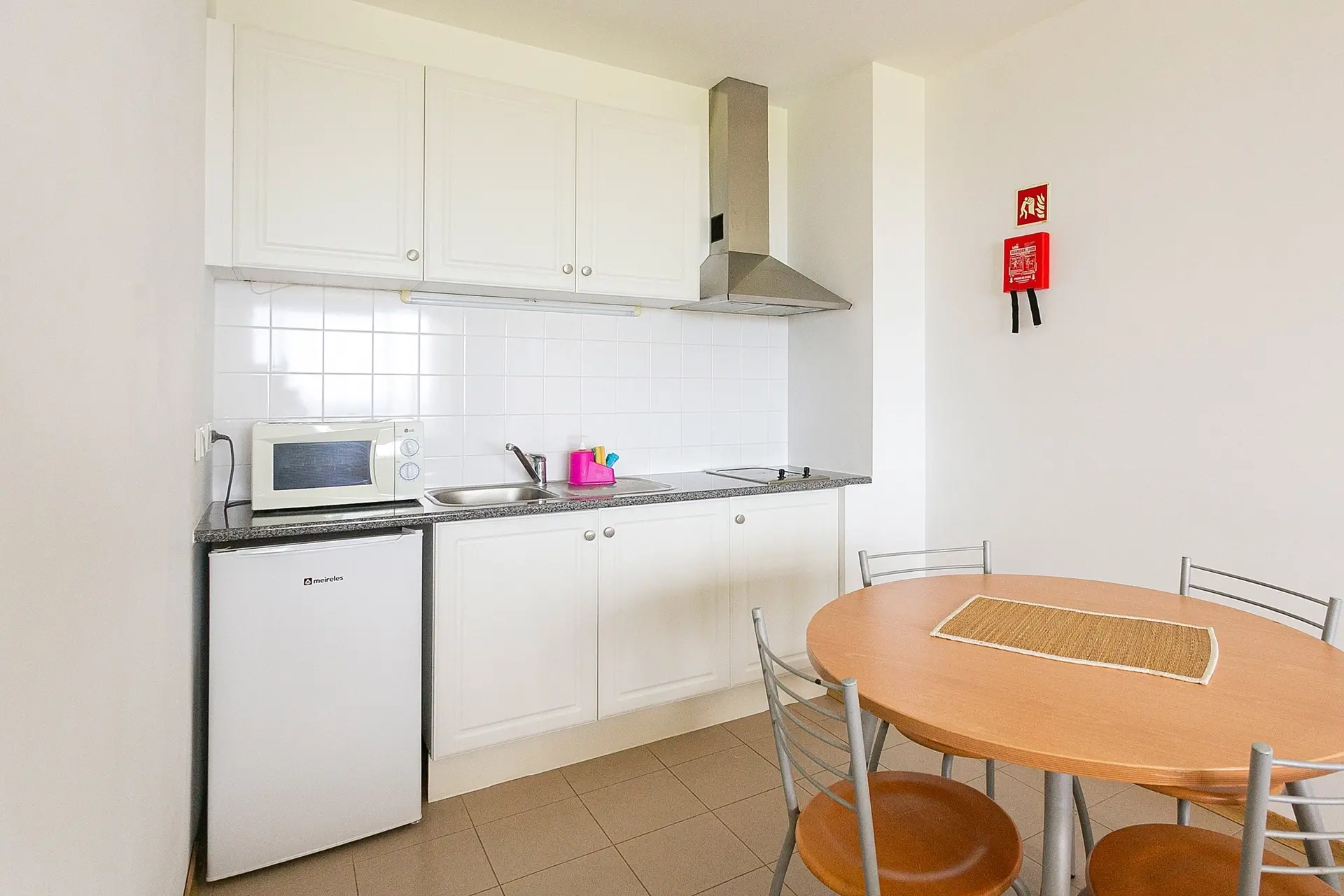 Kitchenette at the apartments at Hotel Colombo in Santa Maria, the Azores
