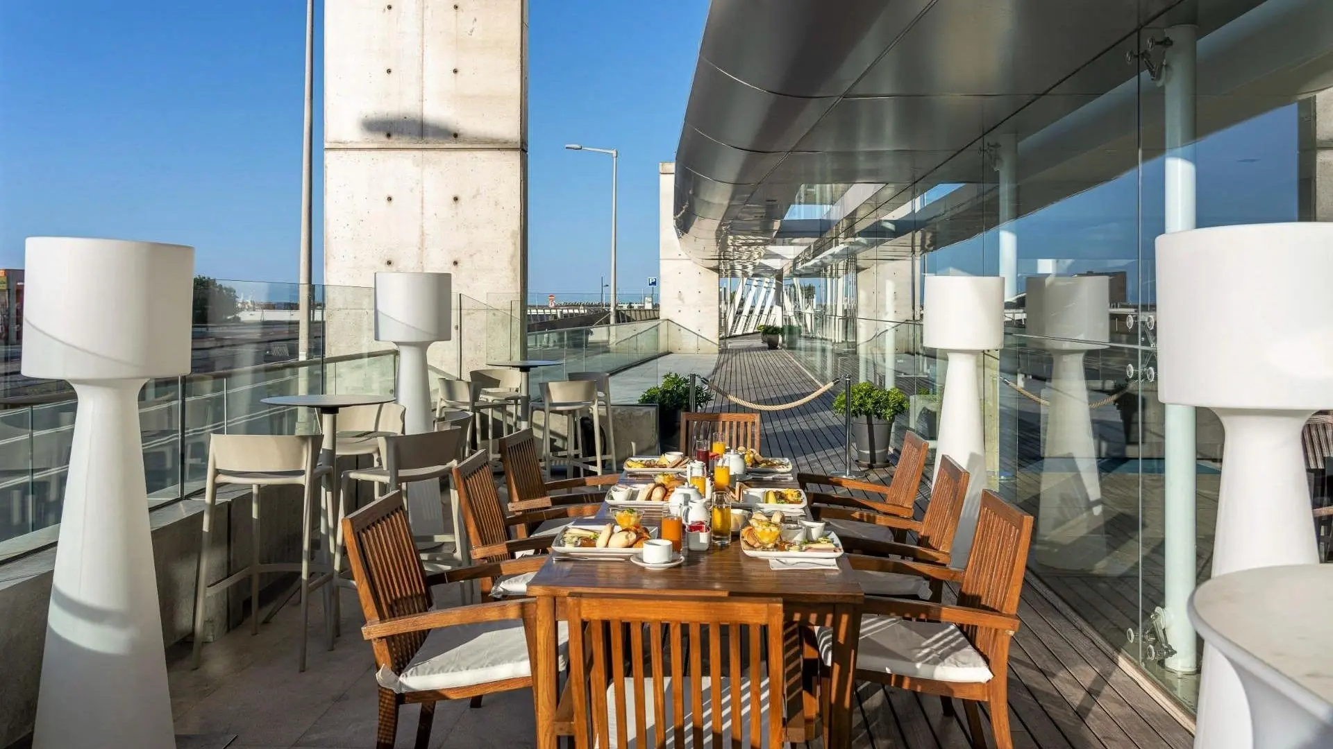 Breakfast area at Hotel Marina Atlantico in Ponta Delgada, Sao Miguel, the Azores
