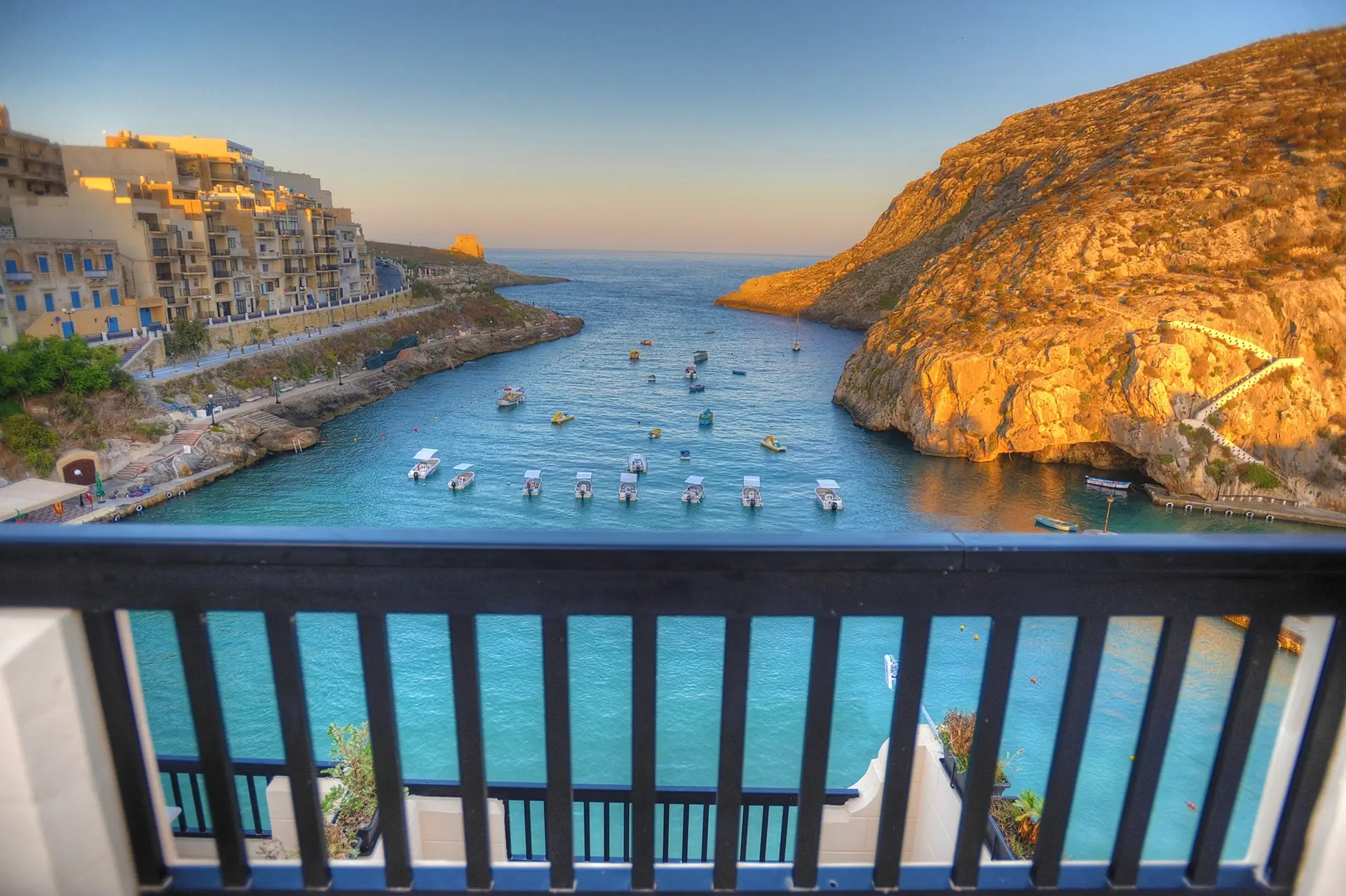 View from the balcony at St Patrick's hotel in Gozo