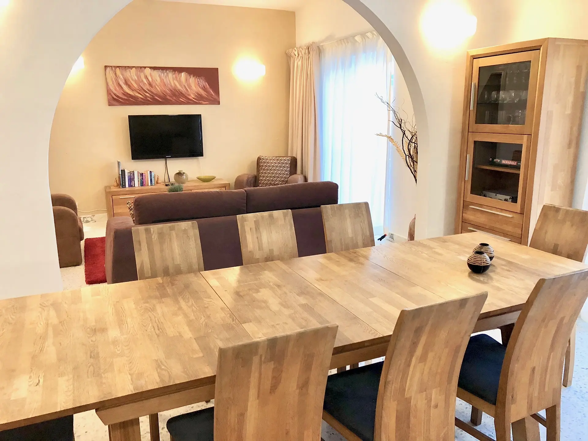 Penthouse dining area at Sands Apartments in Malta