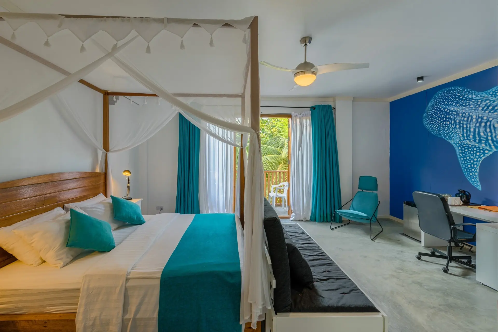 Double bedroom at Boutique Beach in the Maldives