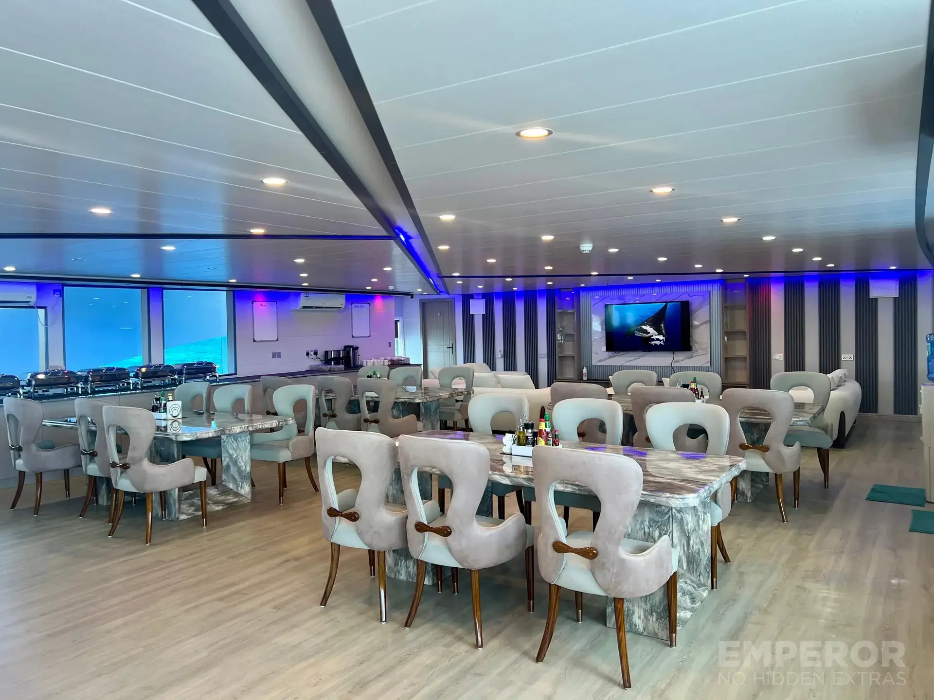 Restaurant at Emperor Explorer II, Maldives