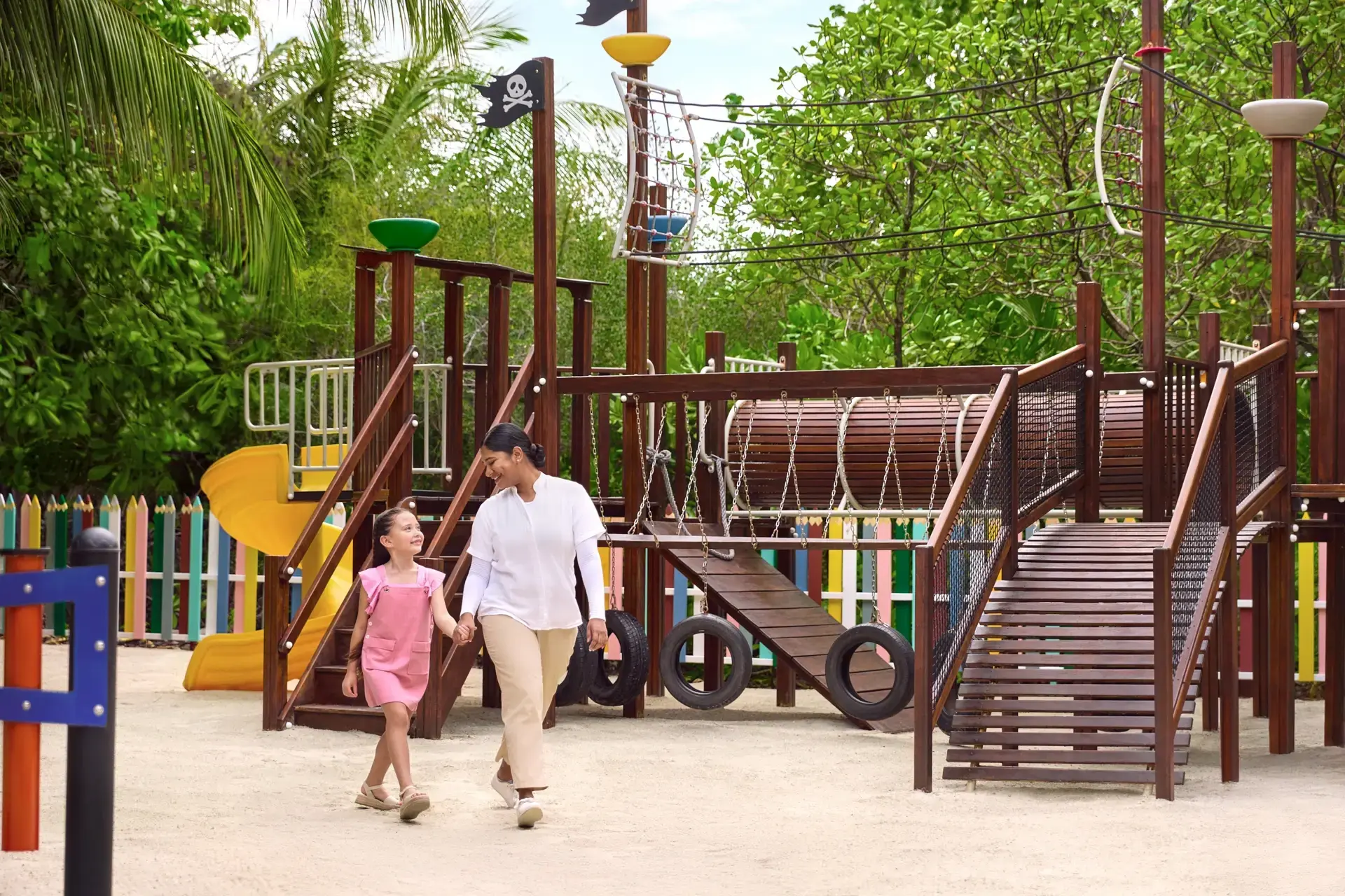 Children at the Heron Kids Club at Le Meridien Maldives Resort & Spa, Maldives.