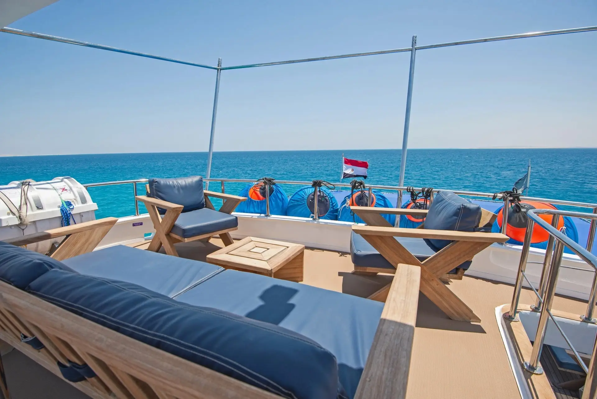 Sun deck on Blue Horizon, Egypt