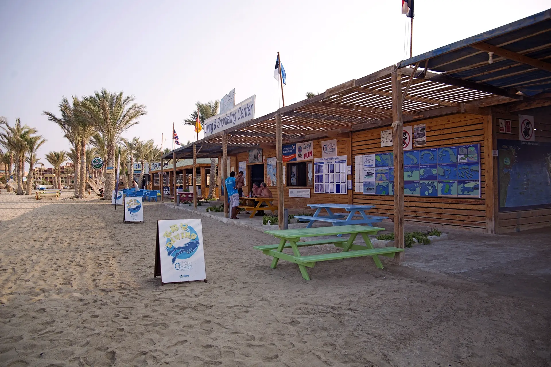 Dive centre at Abu Dabbab Diving Lodge in Egypt