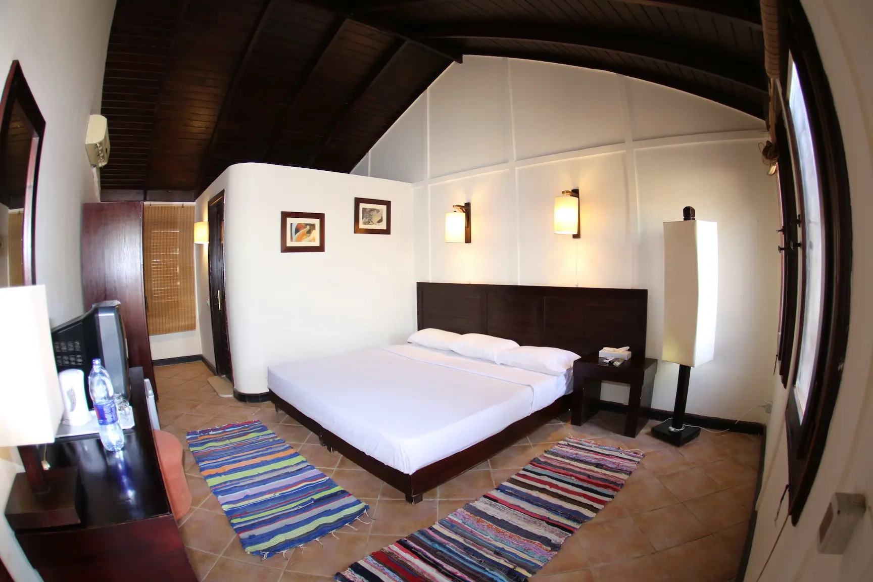 Double bedroom at Abu Dabbab Diving Lodge in Egypt