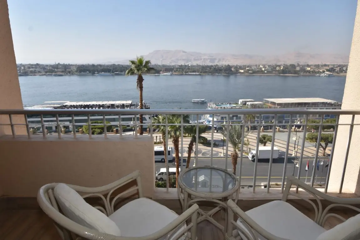 Balcony at Aracan Eatabe Luxor Hotel in Egypt