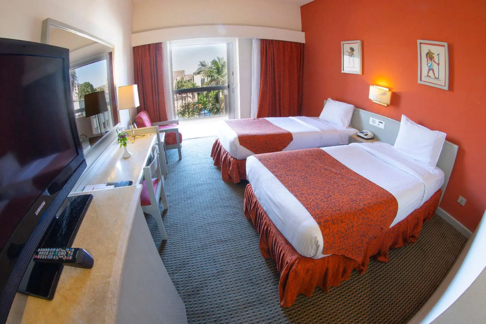 Twin bedroom at Aracan Eatabe Luxor Hotel in Egypt